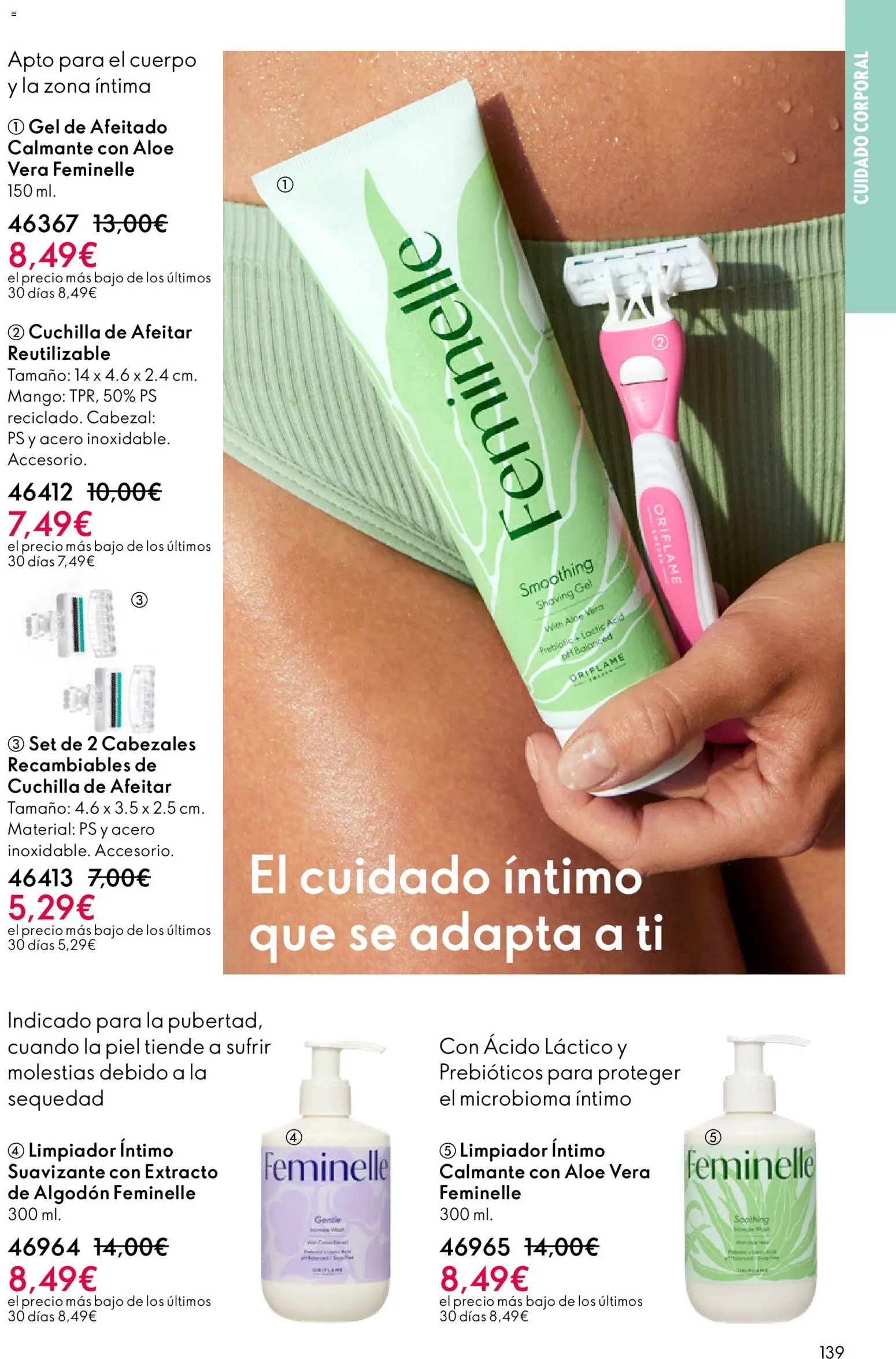 Oriflame - Catálogo Campaña 4 │ válido desde el 11.03.2026 | Página: 139 | Productos: Suavizante, Limpiador íntimo, Ρούτερ