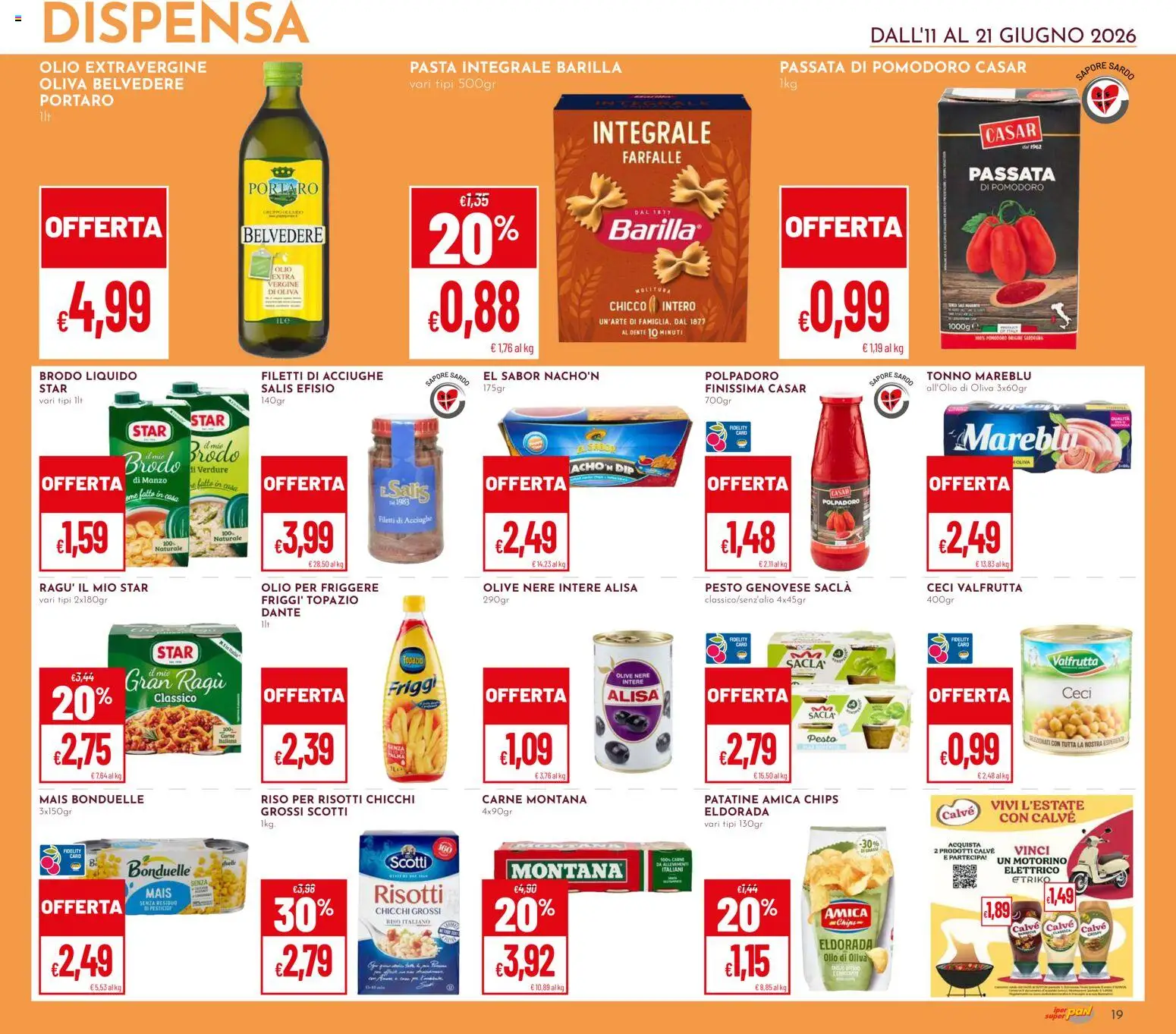 Volantino Pan del 11.06.2026 | Pagina: 19 | Prodotti: Pomodoro, Olio, Acciughe, Tonno