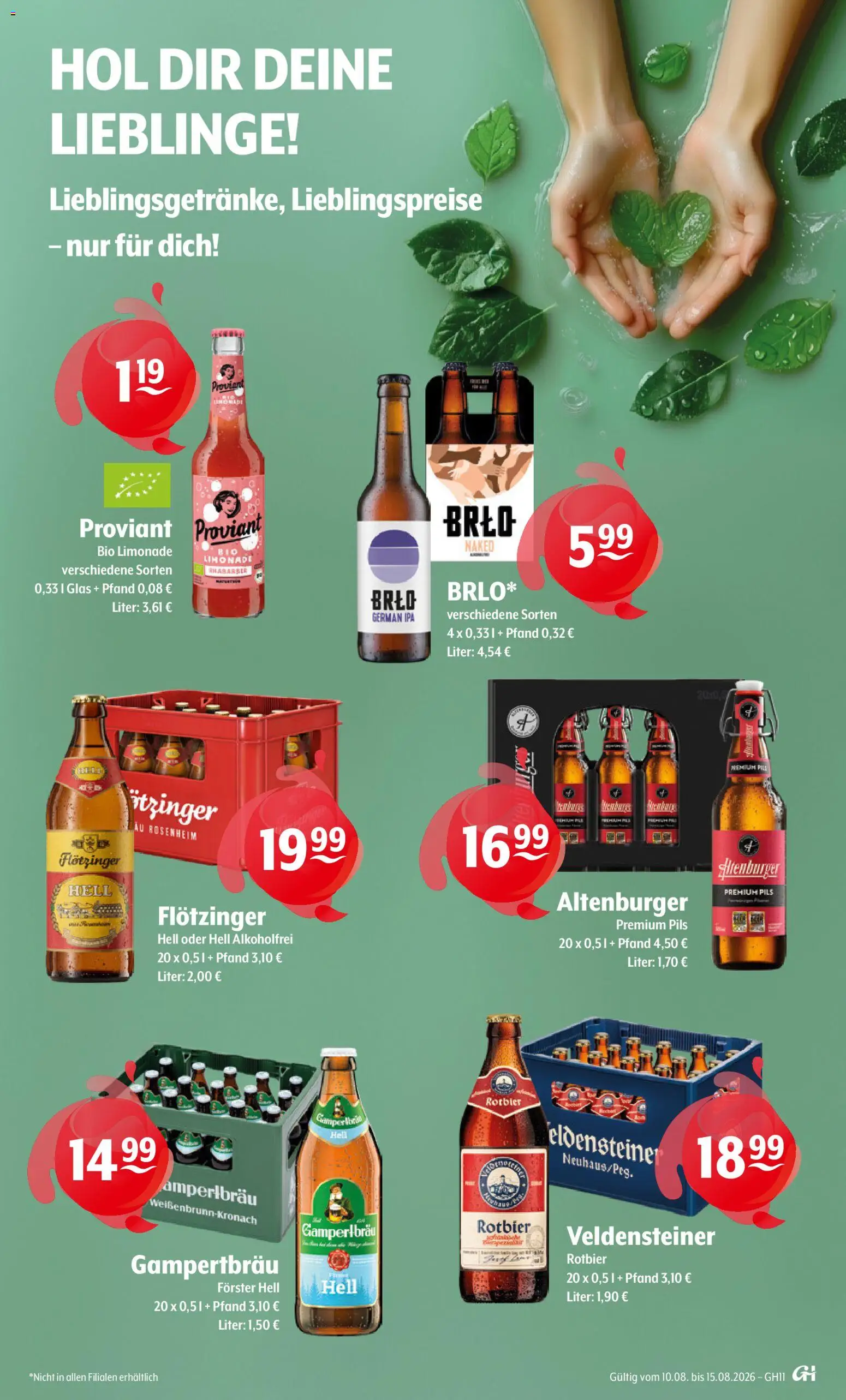 Getränke Hoffmann Prospekt – gültig ab 10.08.2026 | Seite: 9 | Produkte: Pils, Limonade, Rhabarber