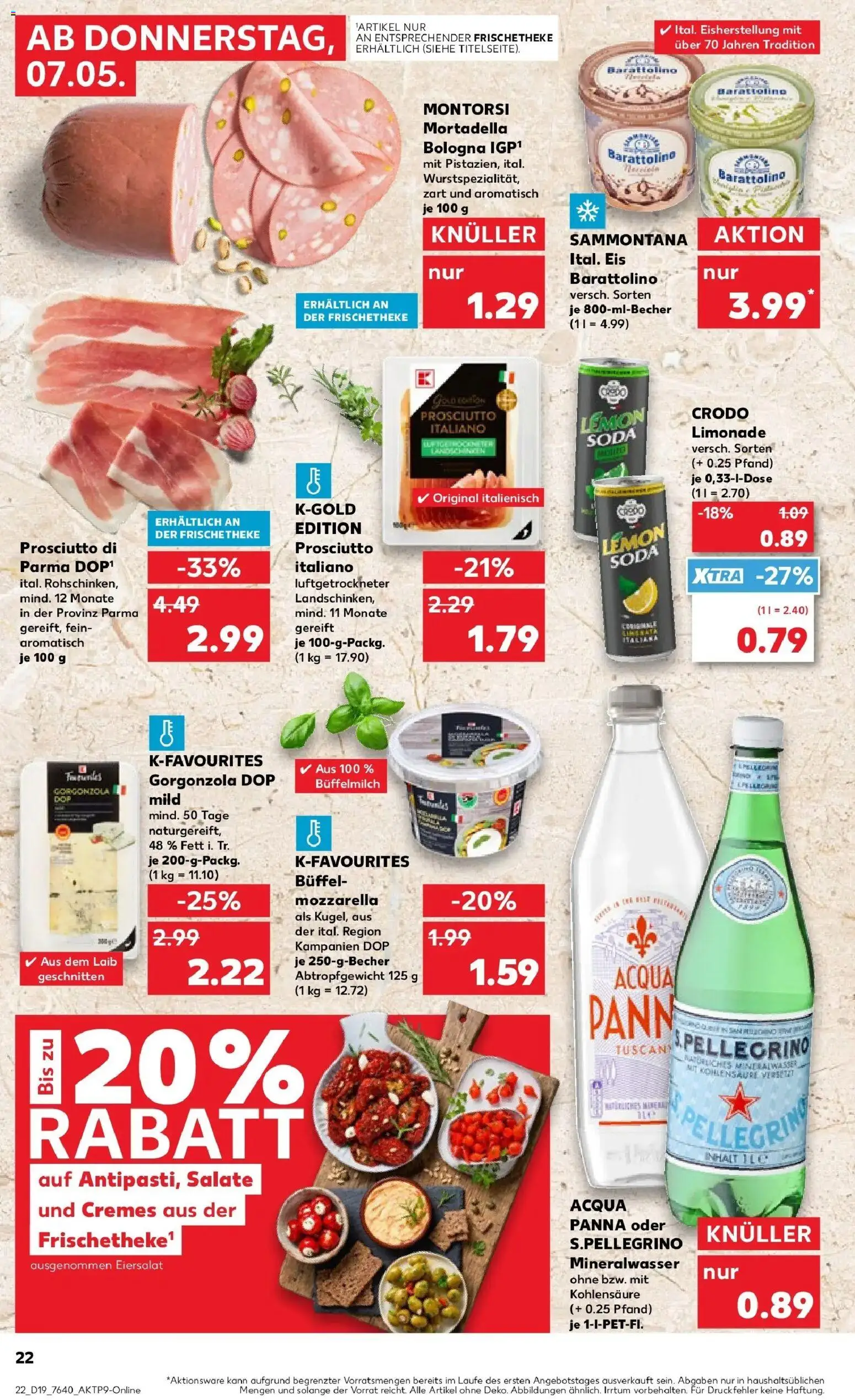Prospekt Kaufland ab 04.05.2026 » Angebote Online zum Blättern | Seite: 27 | Produkte: Theke, Mozzarella, Limonade, Mineralwasser