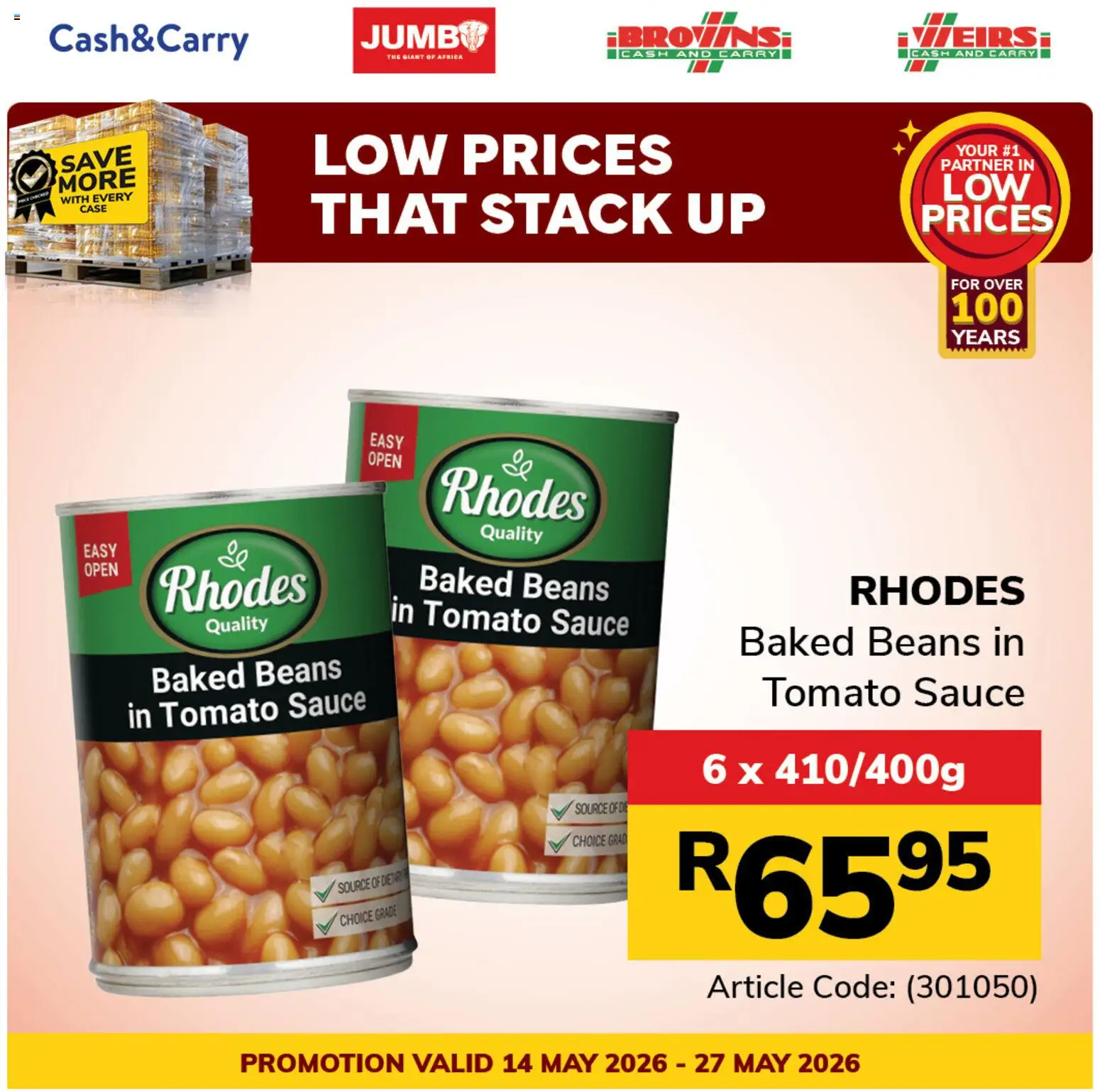 New Jumbo catalogue – valid from 14.05.2026 | Page: 1 | Products: Beans, Case, Tomato sauce, Sauce
