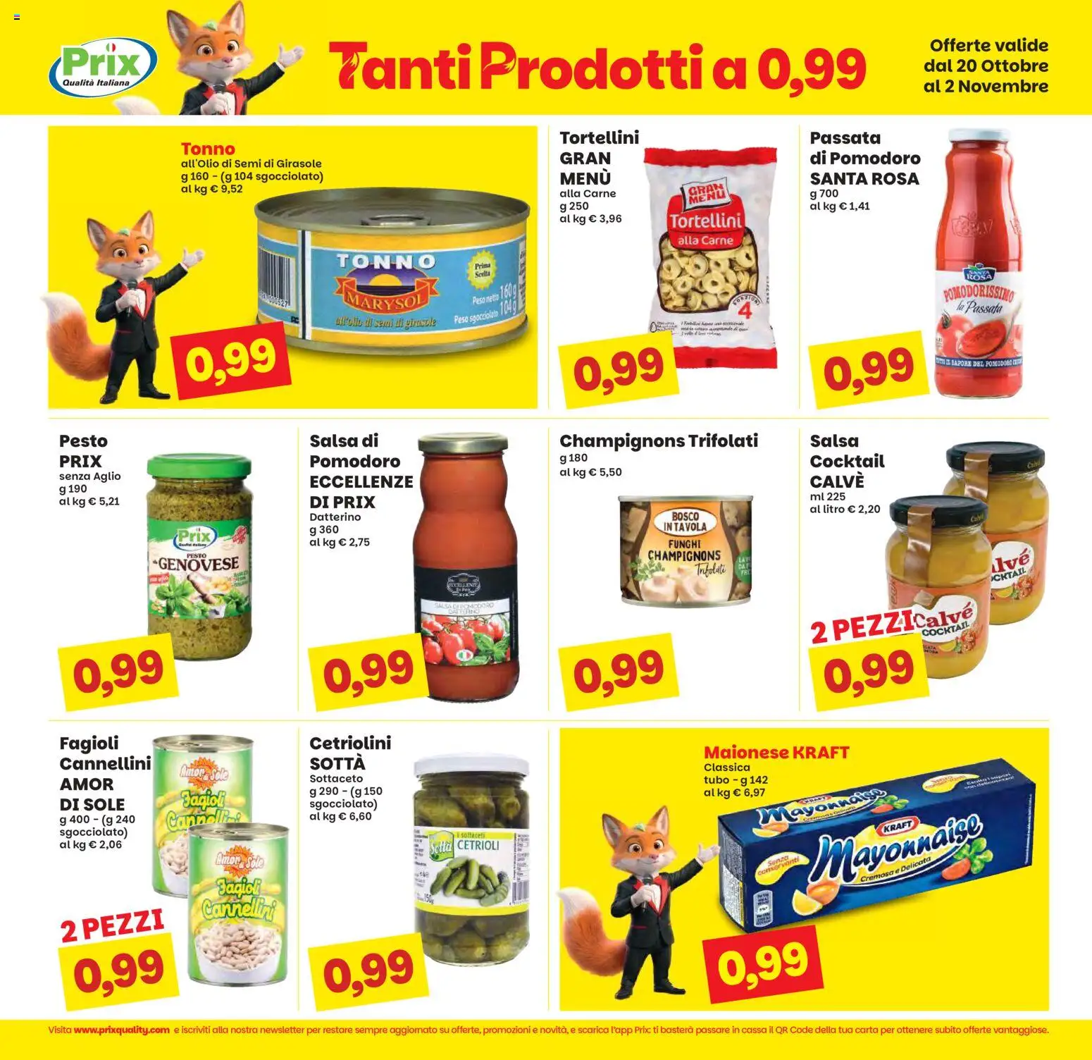 Volantino Prix del 20/10/2026 | Pagina: 5 | Prodotti: Cocktail, Fagioli, Pomodoro, Tubo