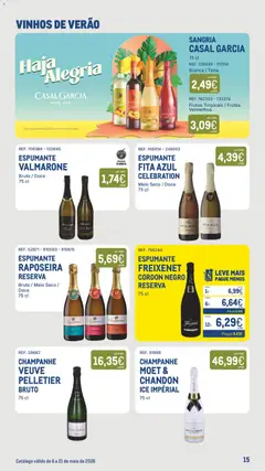 Pré-visualização Makro - Especial Vinhos de Verão válido de 06.05.2026 | Página: 15 | Produtos: Espumante, Tinta