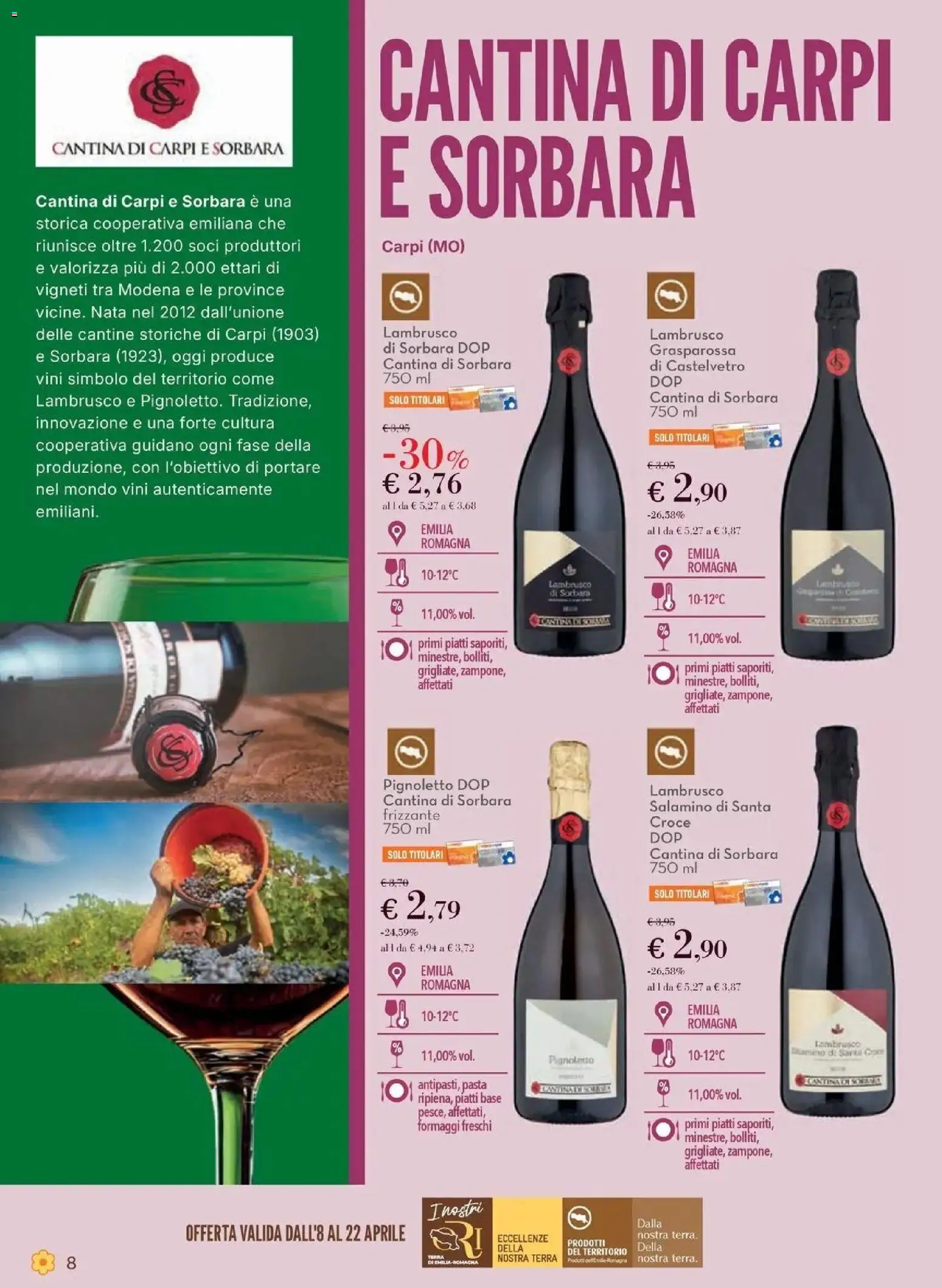 Volantino Spazio Conad del 08.04.2026 | Pagina: 8 | Prodotti: Pasta, Terra