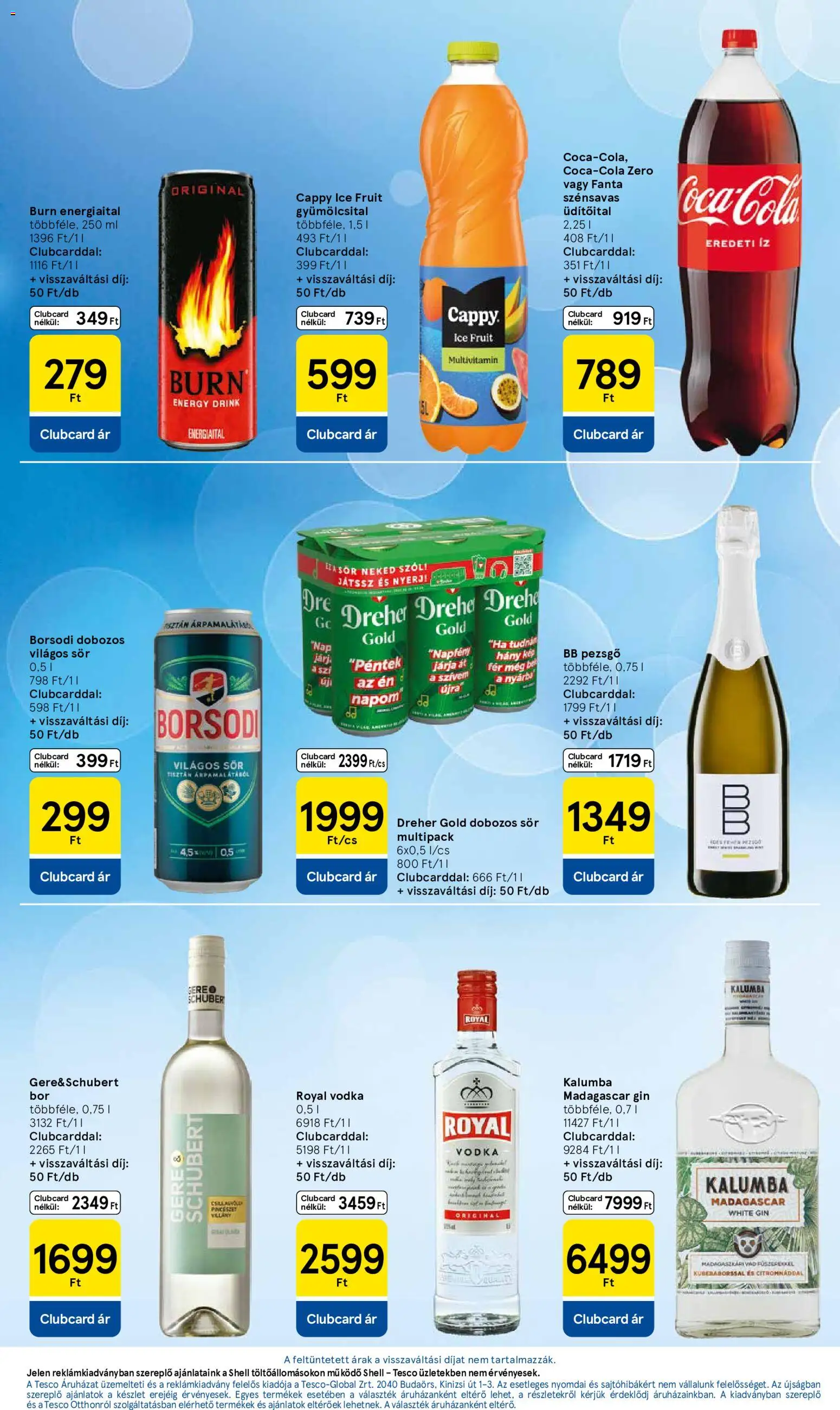 Tesco akciós ujság - amely érvényes a következő dátumtól: 2026.10.15. | Oldal: 7 | Termékek: Üdítőital, Gyümölcsital, Energy drink, Gin