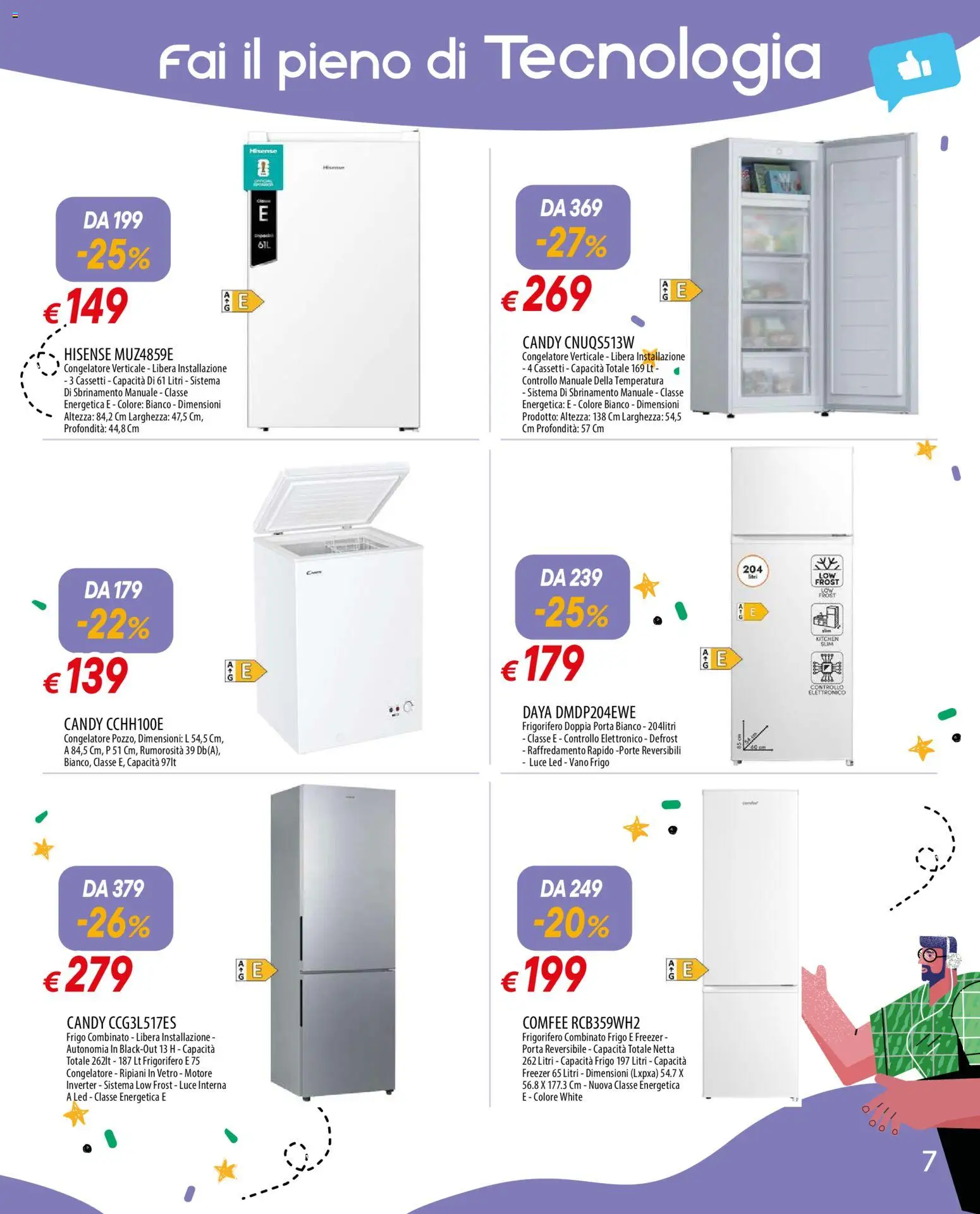 Volantino Galassia del 28.05.2026 | Pagina: 7 | Prodotti: Freezer, Frigorifero, Congelatore, Frigorifero combinato