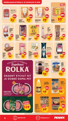 Náhled letáku PAŠTIKA JÁTROVÁ MÁSO UZENINY PÍSEK, 250 g | 100 g 14,76 Kč od 14.10.2026 | Strana: 9