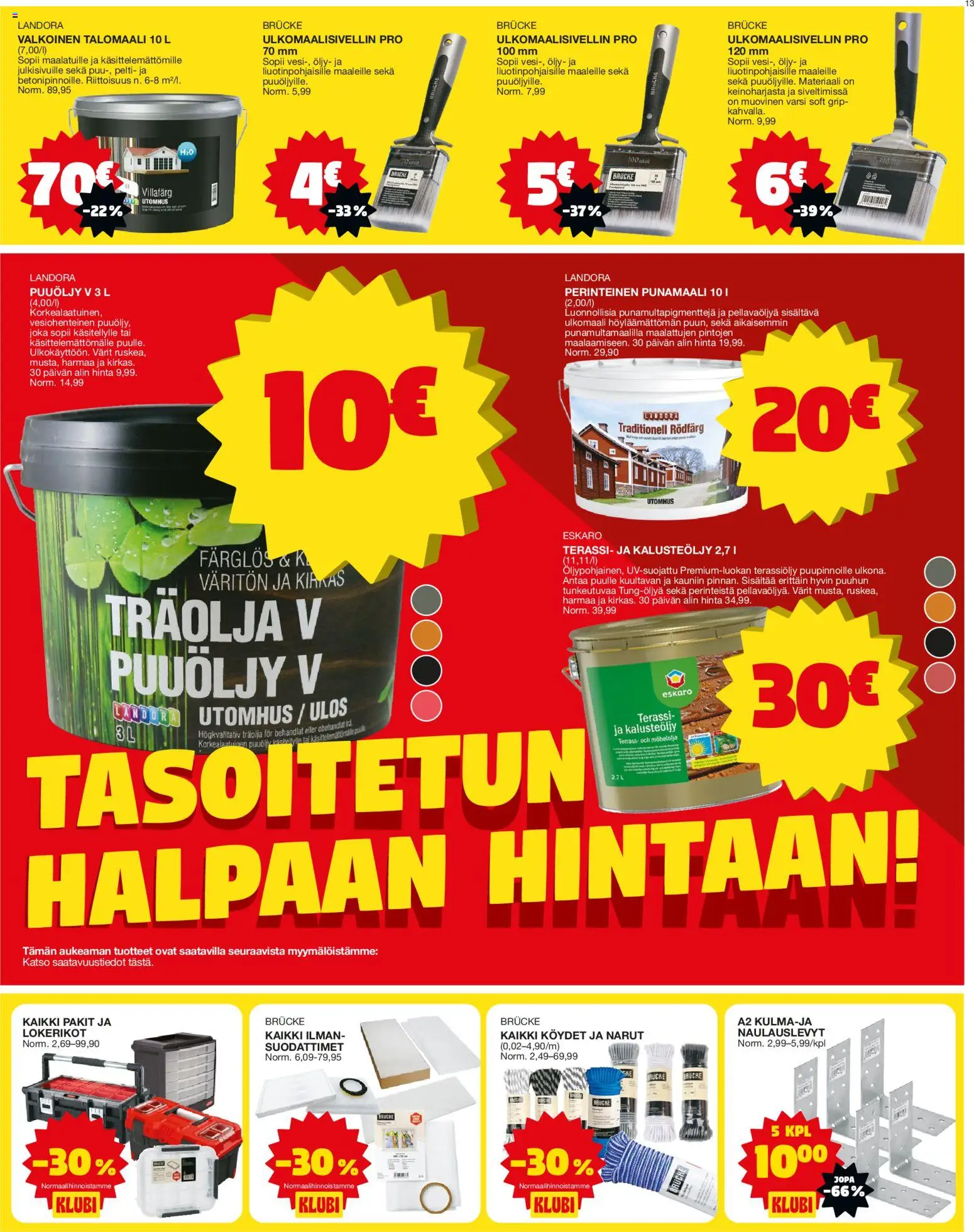 Tokmanni tarjoukset – voimassa 01.06.2026 alkaen | Sivu: 13 | Tuotteet: Öljy