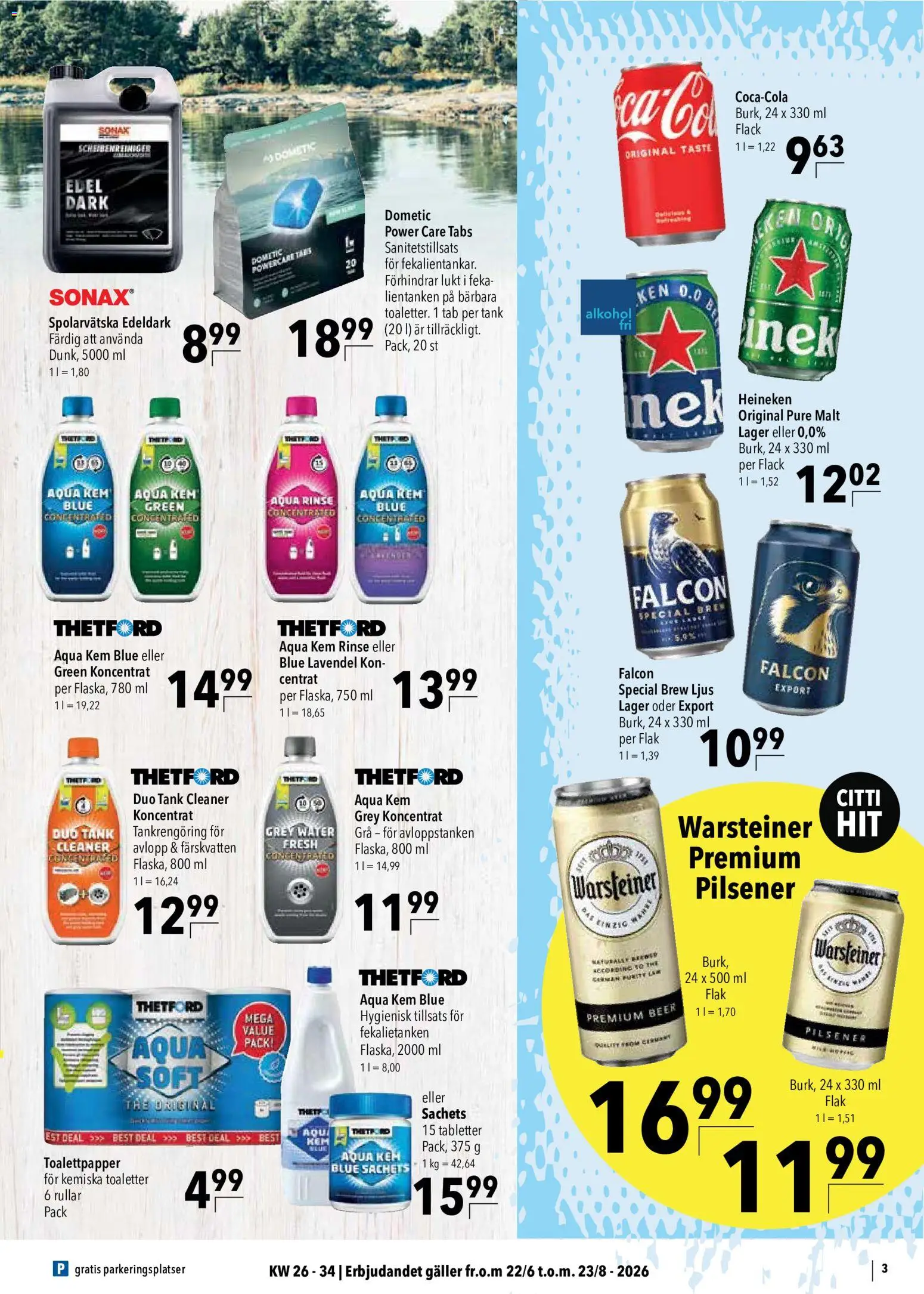 CITTI Markt Schweden-Werbung – gültig ab 22.06.2026 | Seite: 3 | Produkte: Heineken, Warsteiner, Lavendel