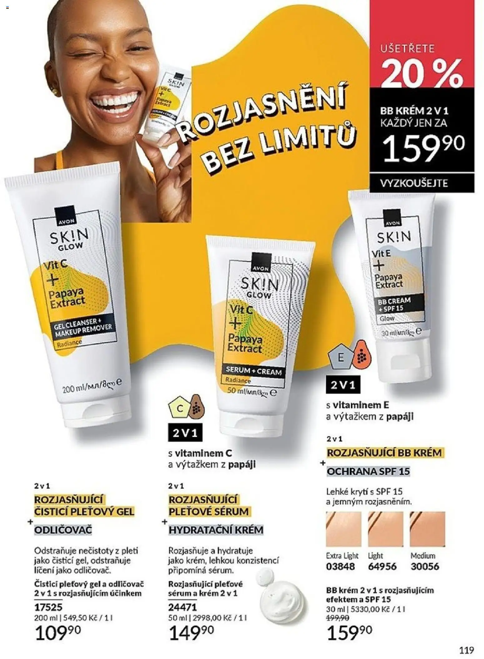 Avon Katalog 04/2026 od 01.04.2026 | Strana: 119 | Produkty: Makeup, Krém, Hydratační krém, BB krém