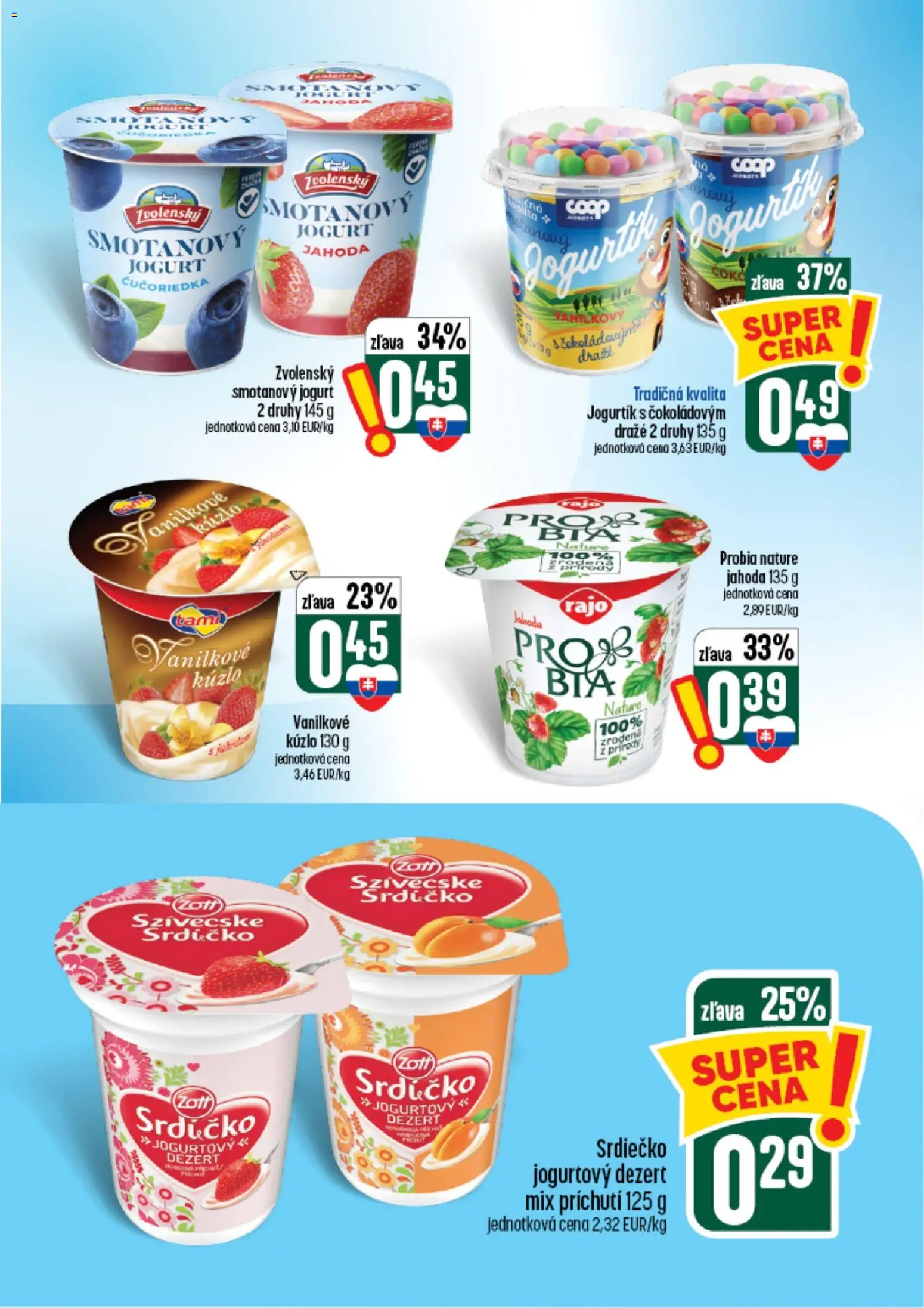 Nové COOP Jednota akcie – leták je platný od 26.08.2026 | Strana: 28 | Produkty: Jogurt, Smotanový jogurt, Dezert