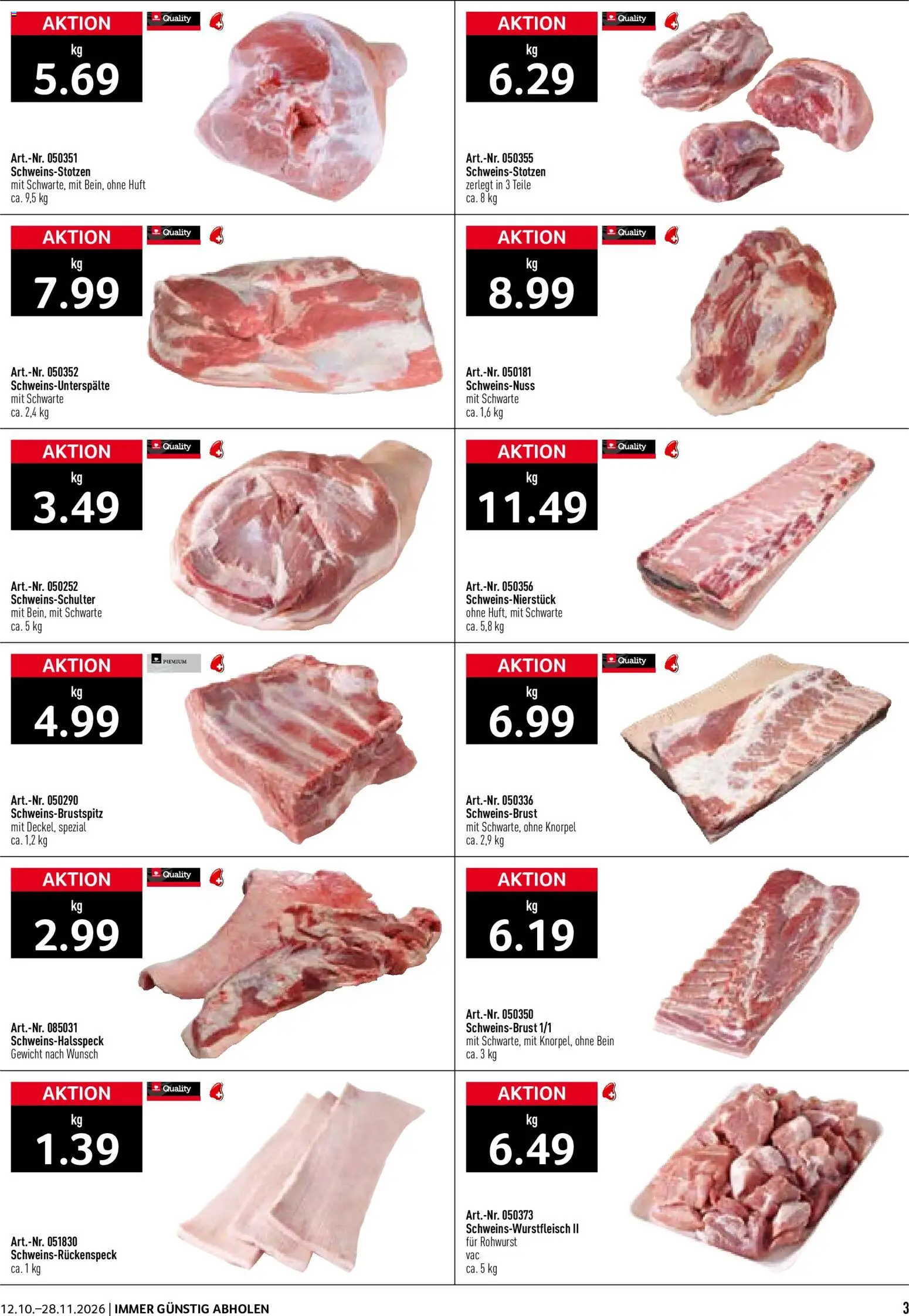 Prodega aktionen Trockenfleisch-Produktion – gültig ab 12.10.2026 | Seite: 3 | Produkte: Gewicht