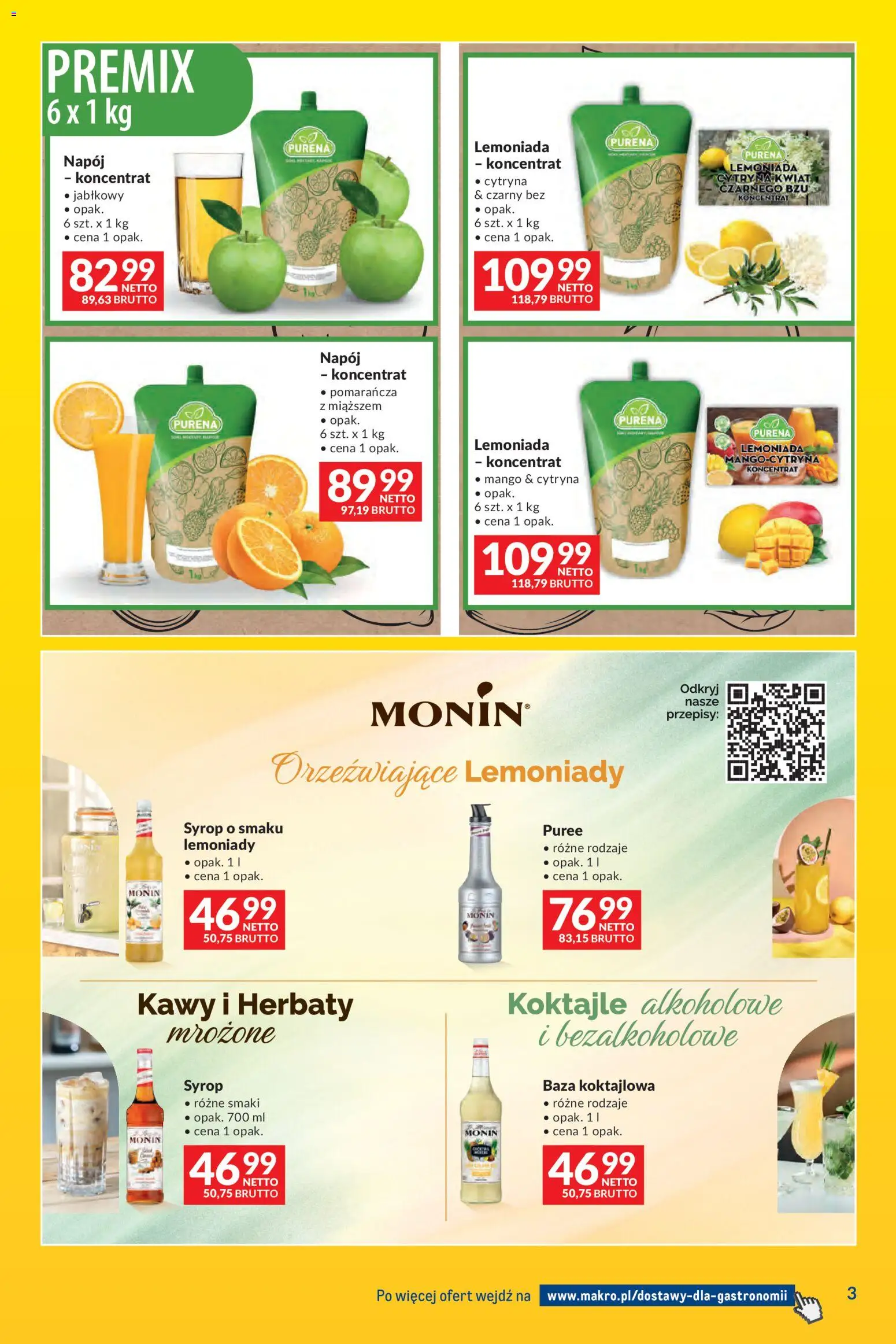 Makro gazetka - Dostawy dla gastronomii od 01.06.2026 | Strona: 3 | Produkty: Cytryna, Mango, Syrop