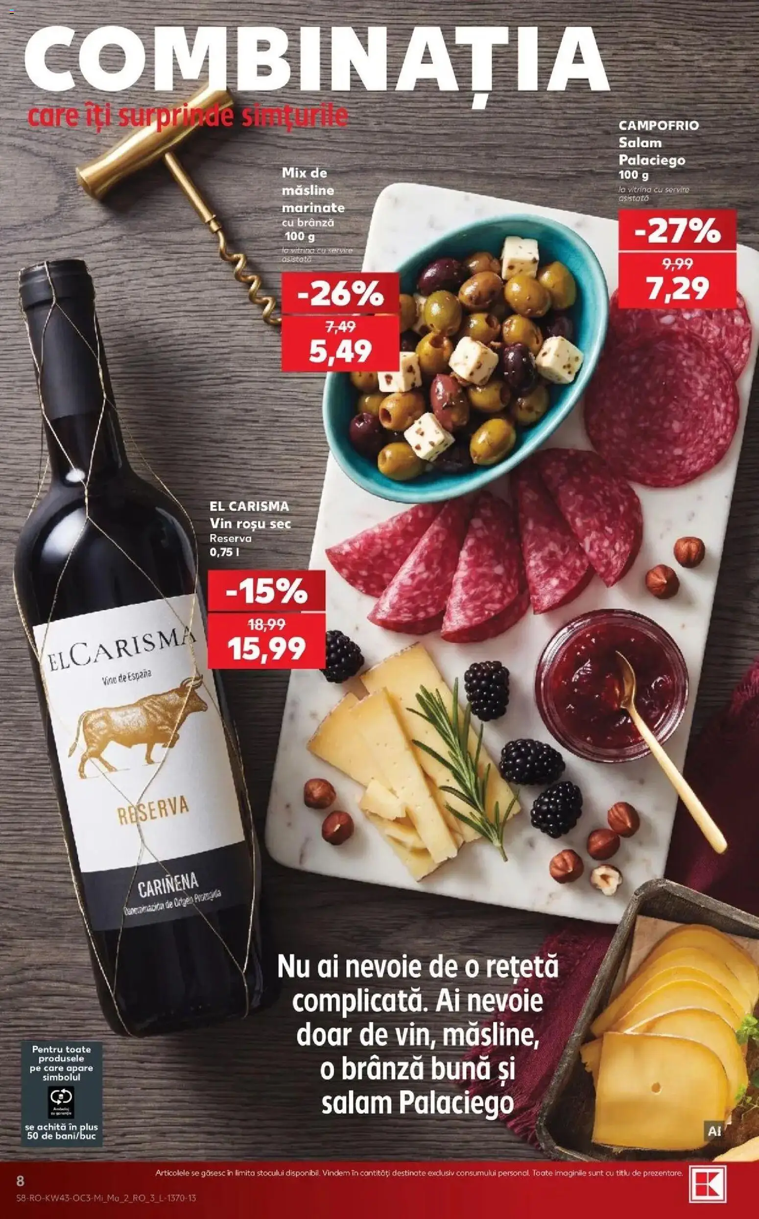 Kaufland Curtea de Argeș 21.10.2026 - Revista si Oferta | Pagină: 8 | Produse: Vitrină, Măsline, Brânză, Plus