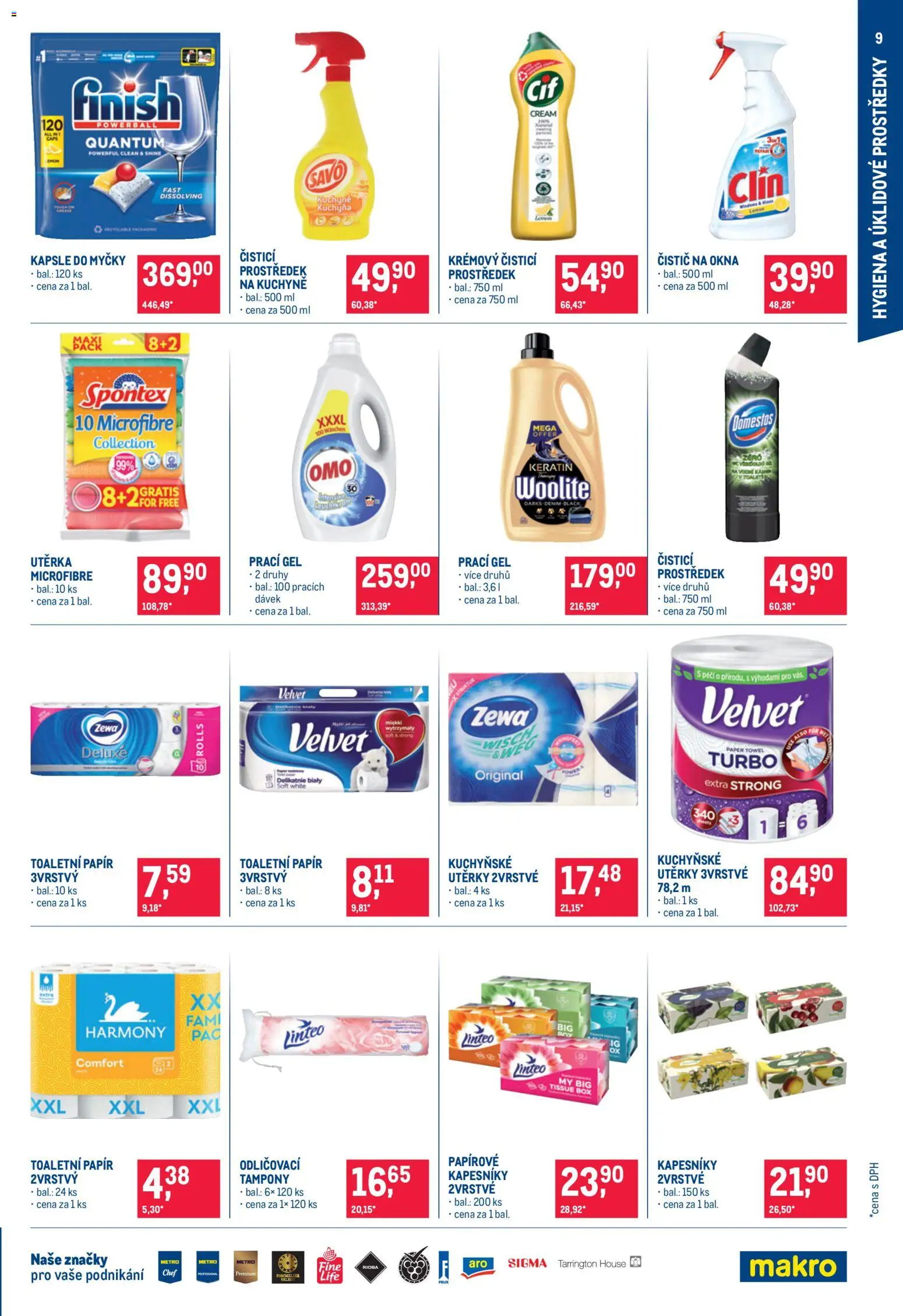 Makro leták - Nepotravinové zboží od 03.06.2026 | Strana: 9 | Produkty: Prací gel, Box, Clin, Kuchyně