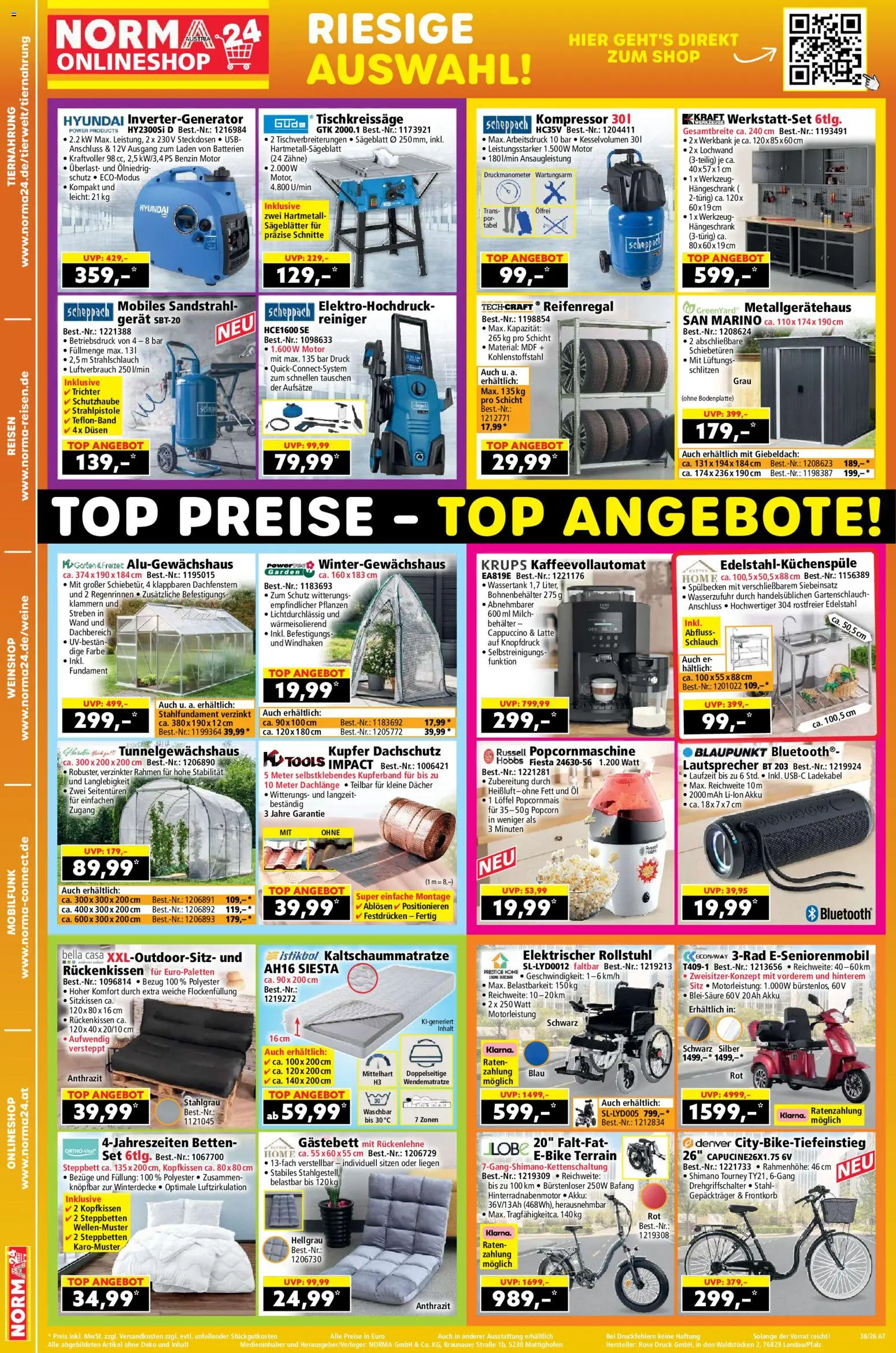 Norma Flugblatt gültig ab 14.09.2026 | Seite: 20 | Produkte: Lautsprecher, USB, Milch, Öl