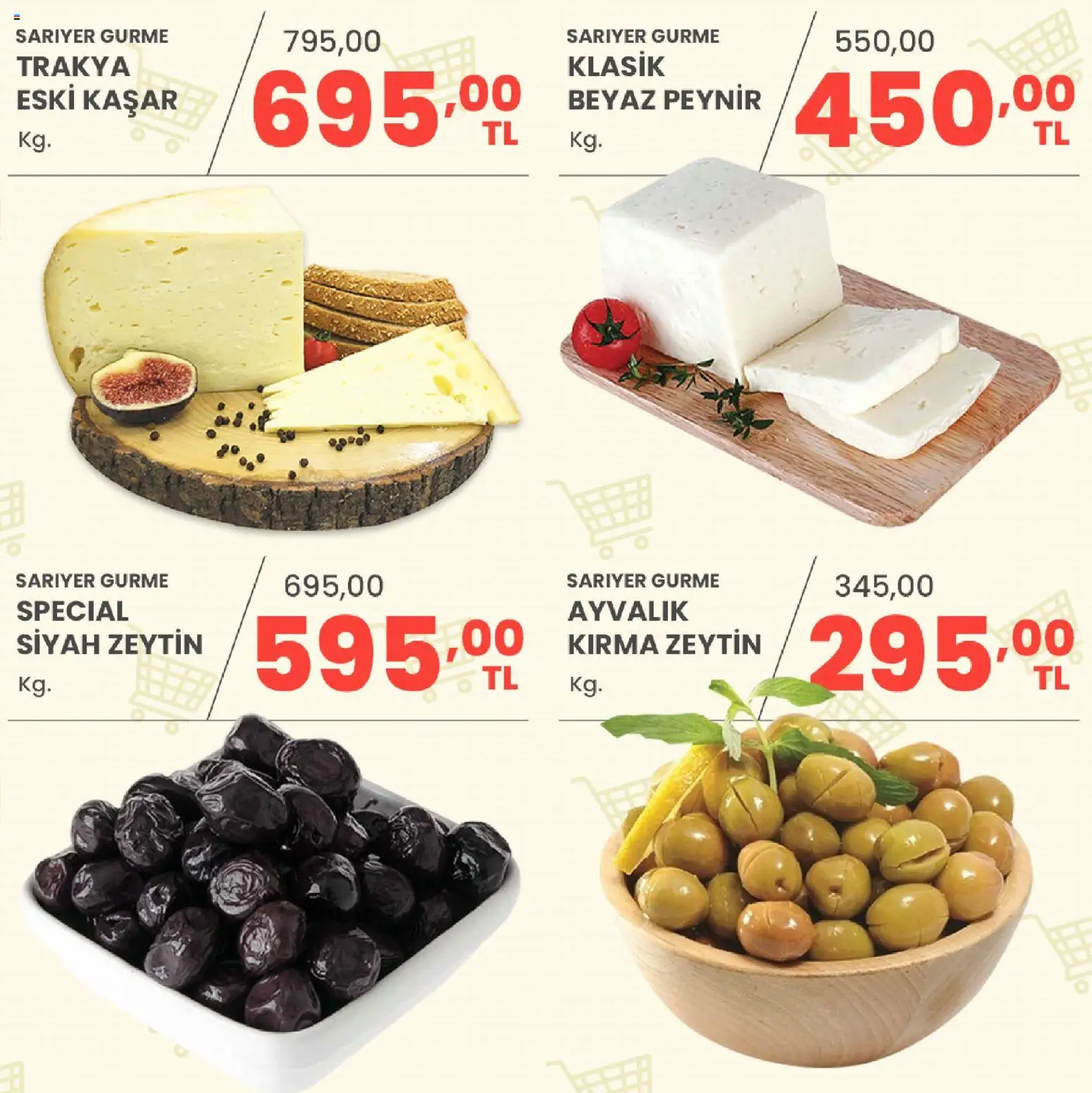 Sarıyer Katalog - 07 Ağustos 2026 tarihinden itibaren geçerlidir | Sayfa: 2 | Ürünler: Peynir, Zeytin