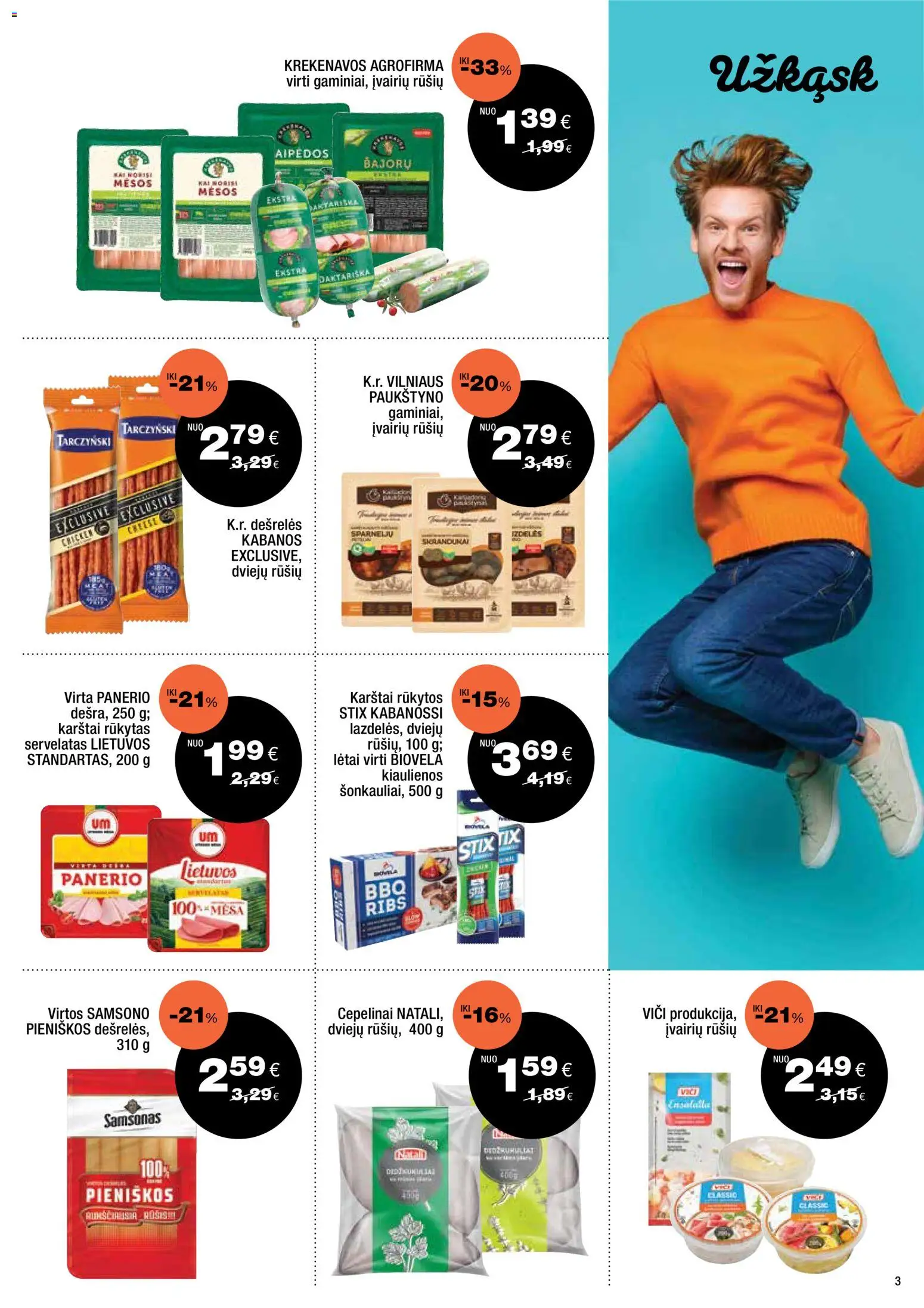 Express market akcijos nuo 2026.10.04 | Puslapis: 3 | Prekių: Kiaulienos, Dešrelės