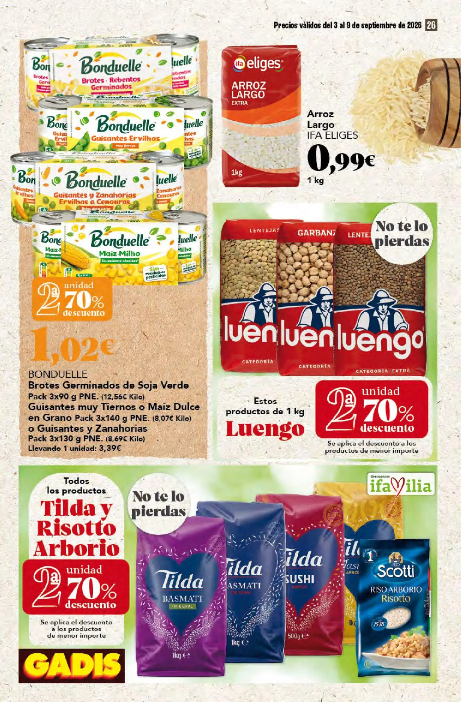 Gadis folleto │ válido desde el 03/09/2026 | Página: 26 | Productos: Maíz, Zanahoria, Té, Zanahorias