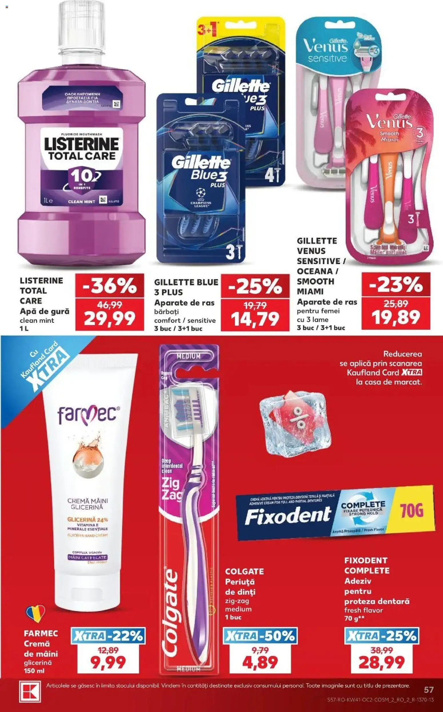 Kaufland Rădăuți 07.10.2026 - Revista si Oferta | Pagină: 57 | Produse: Aplică, Cremă, Apă de gură, Adeziv