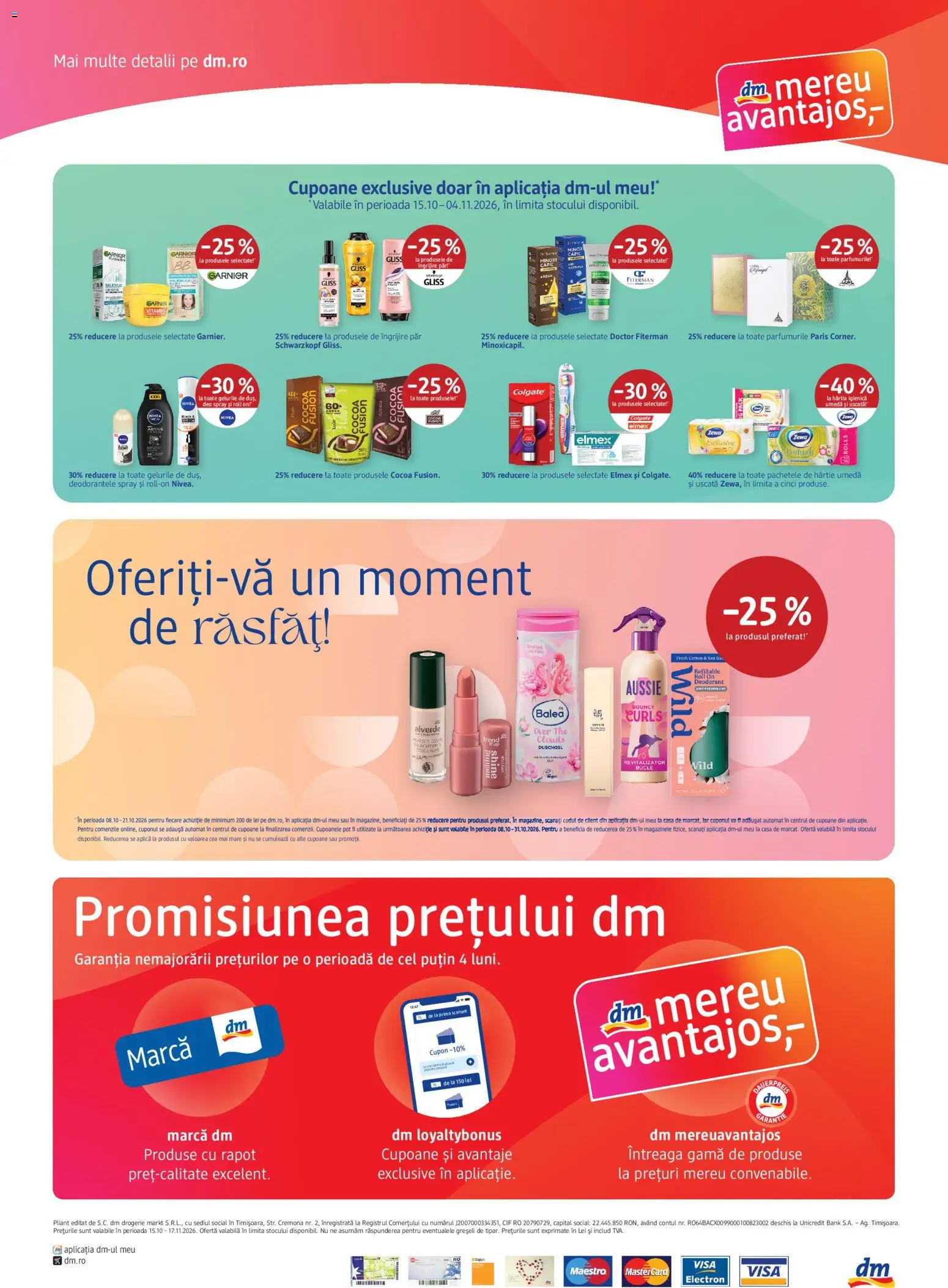 Noul catalog DM drogeriemarkt – valabil de la 15.10.2026 | Pagină: 4 | Produse: Cif, Aplică, Concealer, Deodorant