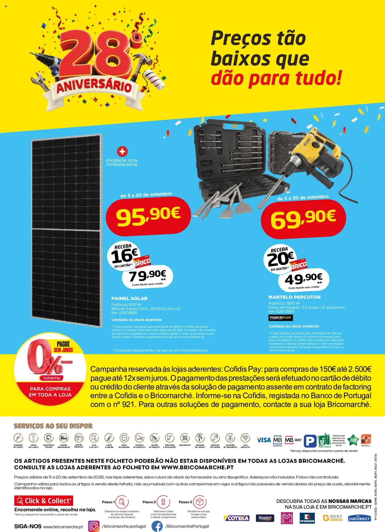 BricoMarché - Aniversário │ válido de 05/09/2026 | Página: 12 | Produtos: Faca, Banco, Martelo