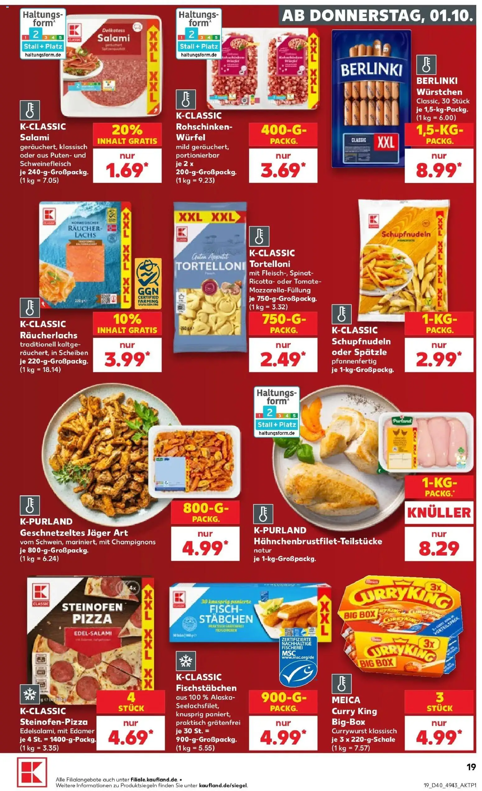 Prospekt Kaufland ab 28.09.2026 » Angebote Online zum Blättern | Seite: 29 | Produkte: Fisch, Räucherlachs, Salami, Pizza