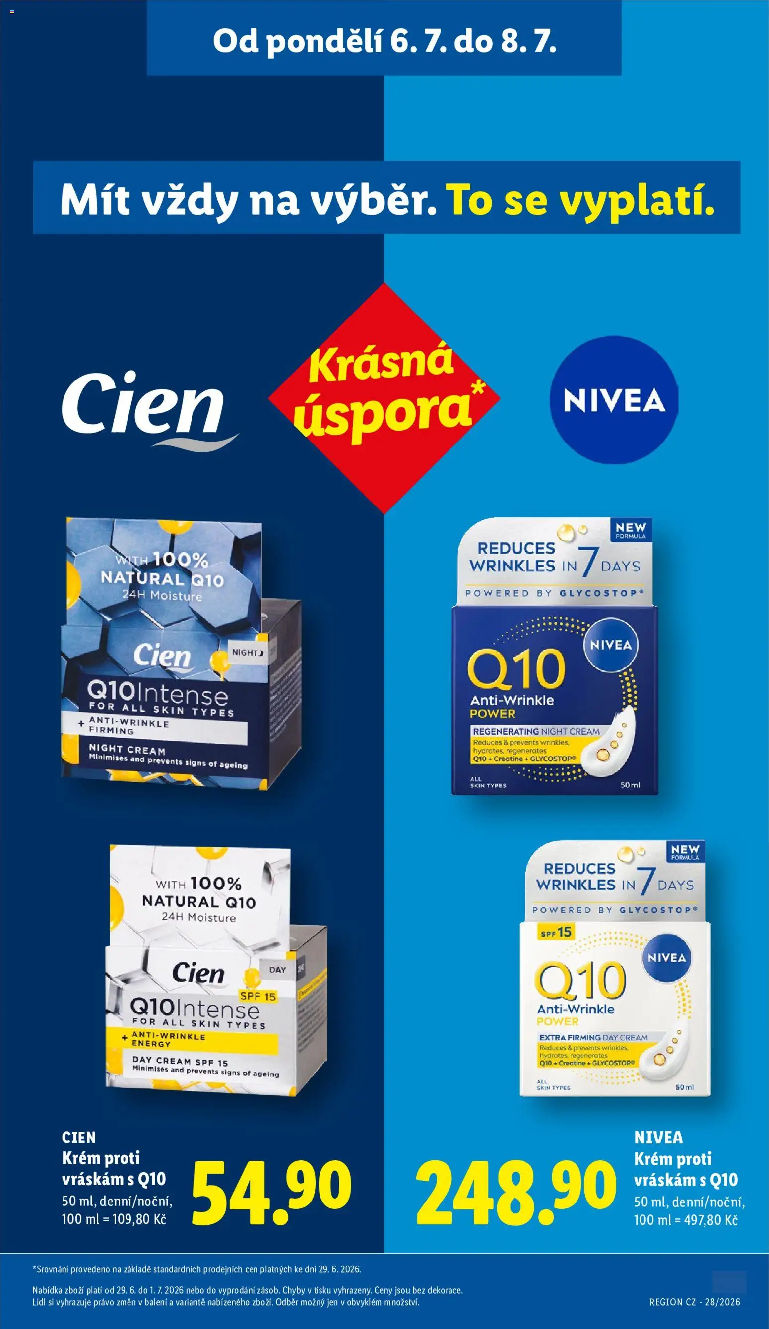 Lidl leták od 09.07.2026 | Strana: 33 | Produkty: Nivea, Cien, Krém