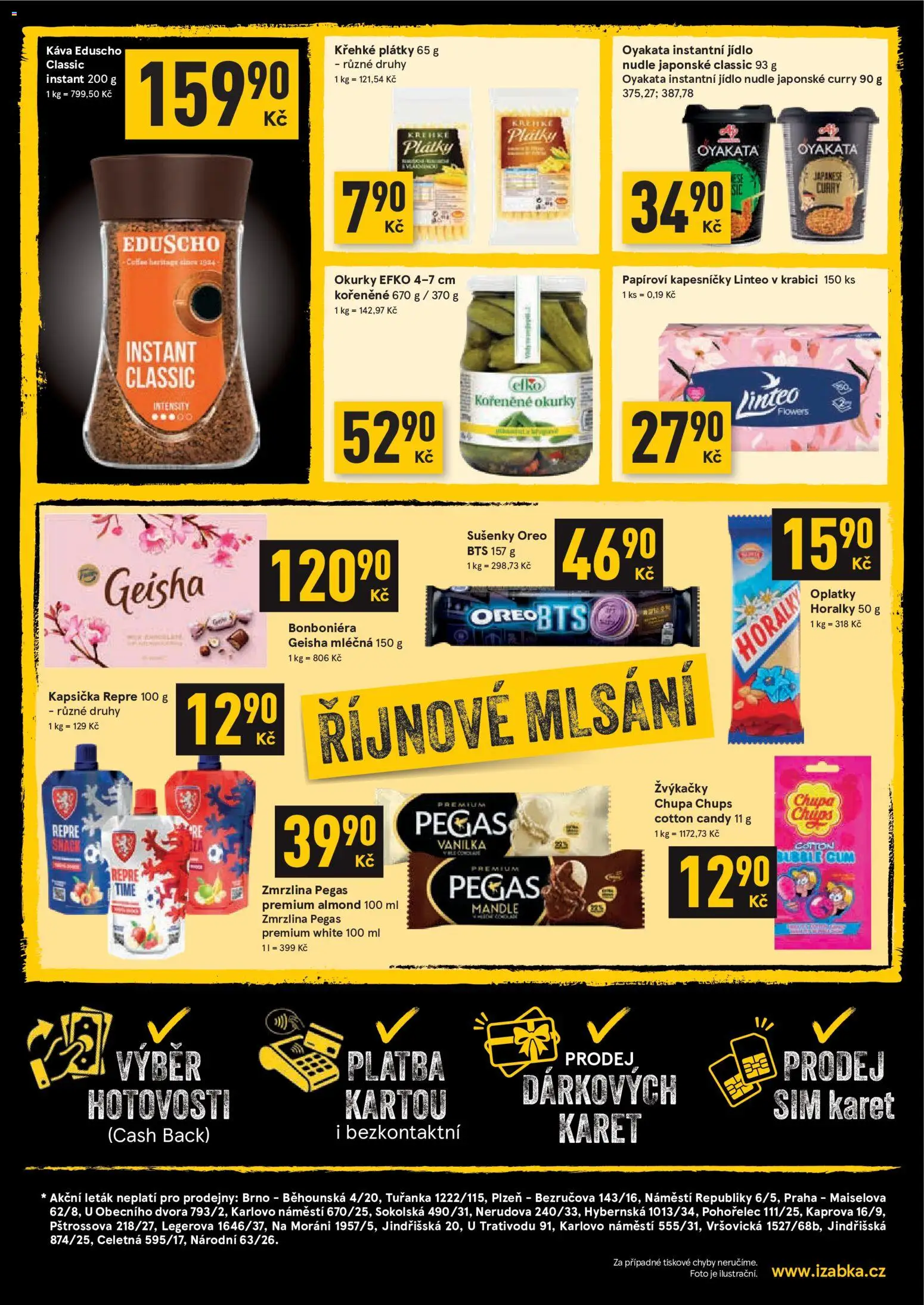 Žabka leták od 07.10.2026 | Strana: 11 | Produkty: Káva, Zmrzlina, Oreo, Žvýkačky