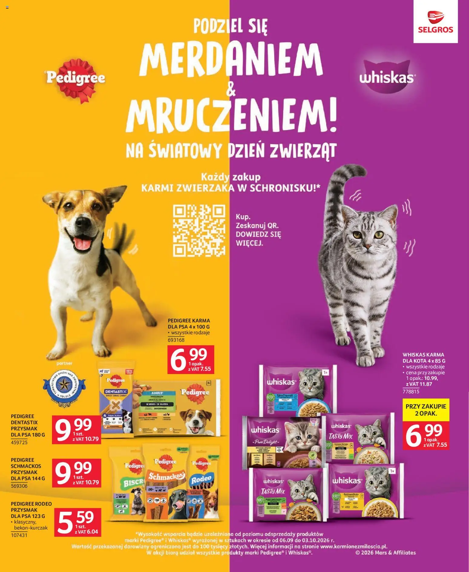 Selgros cash&carry gazetka - Oferta spożywcza od 24.09.2026 | Strona: 16 | Produkty: Whiskas, Dentastix, Karma dla psa, Karma