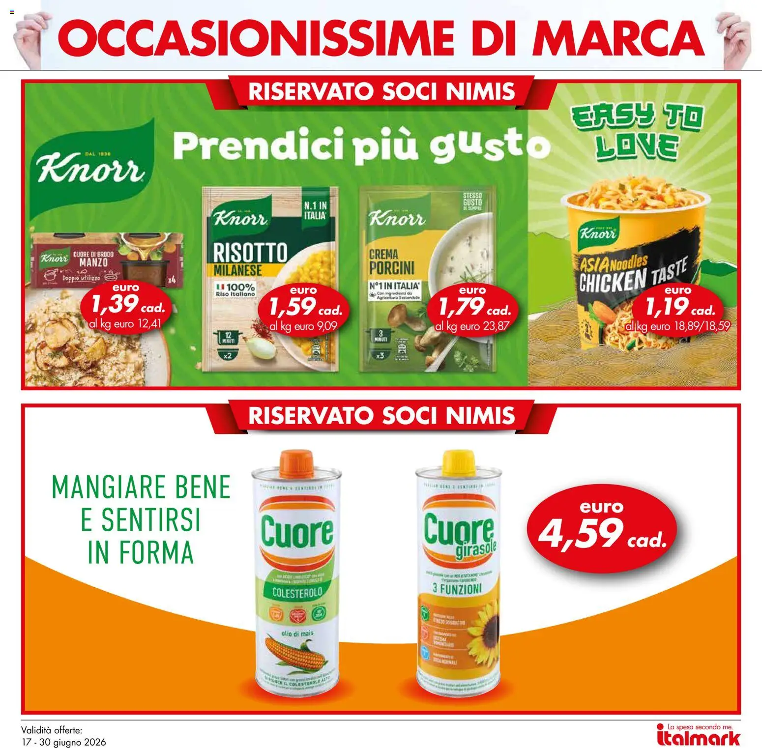 Volantino Italmark del 17.06.2026 | Pagina: 3 | Prodotti: Crema, Riso, Manzo, Mais