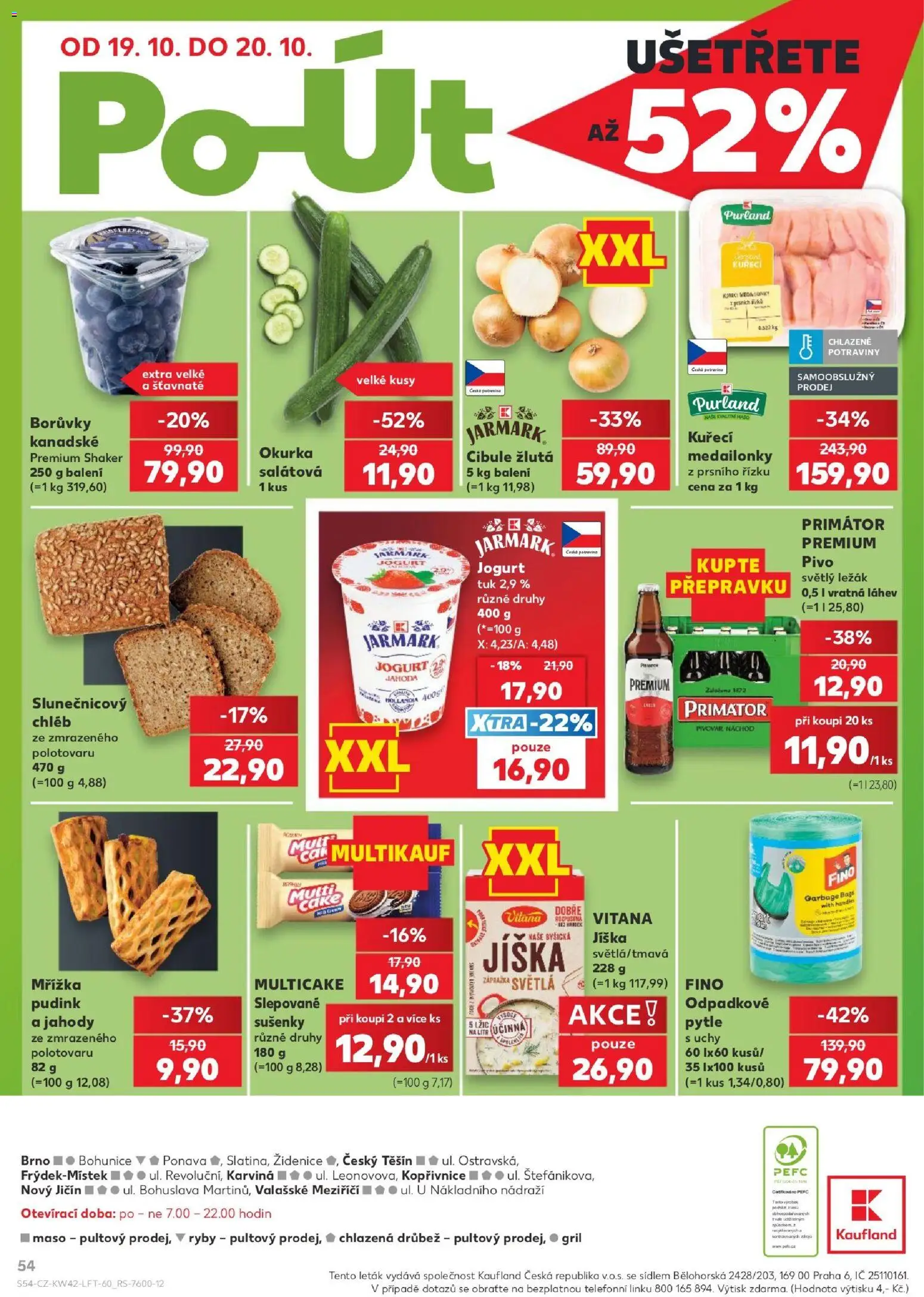 Kaufland leták - Brno od 14.10.2026 | Strana: 54 | Produkty: Pivo, Jahody, Cookies, Maso