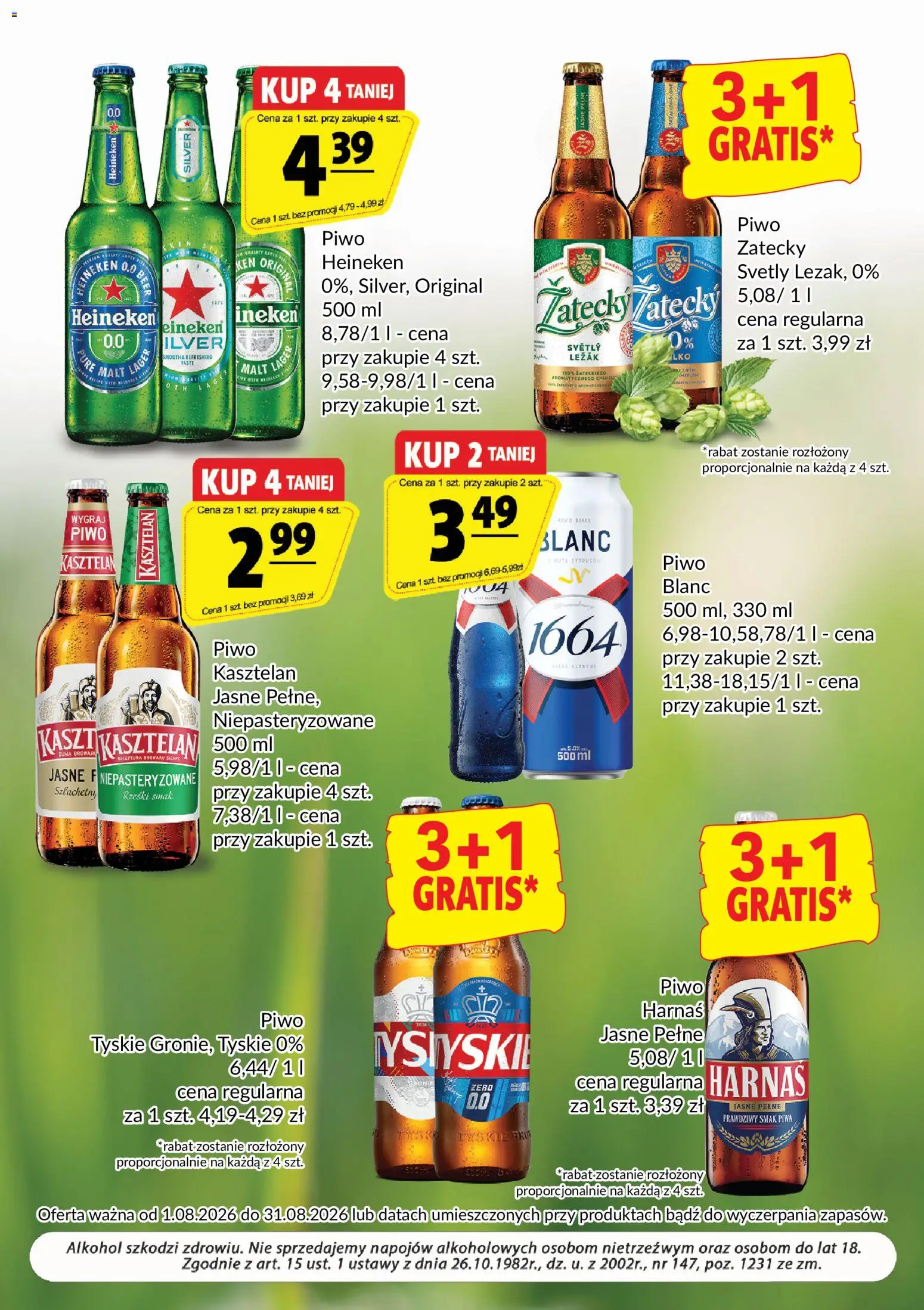 Prim Market gazetka - Oferta alkoholowa od 01.08.2026 | Strona: 11 | Produkty: Tyskie, Piwo Harnaś, Harnaś, Alkohol