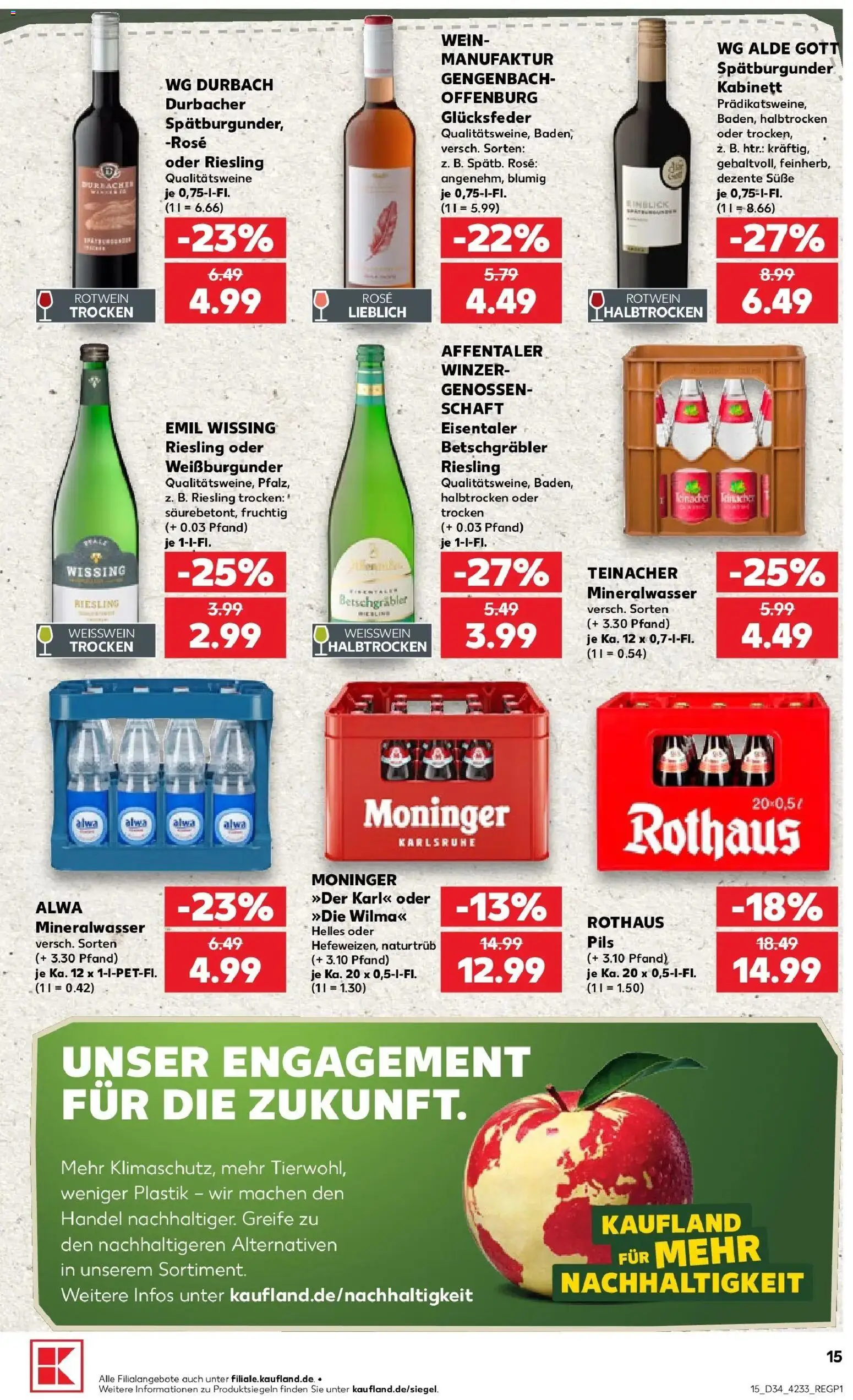 Prospekt Kaufland ab 17.08.2026 » Angebote Online zum Blättern | Seite: 26 | Produkte: Weißwein, Rotwein, Pils, Mineralwasser