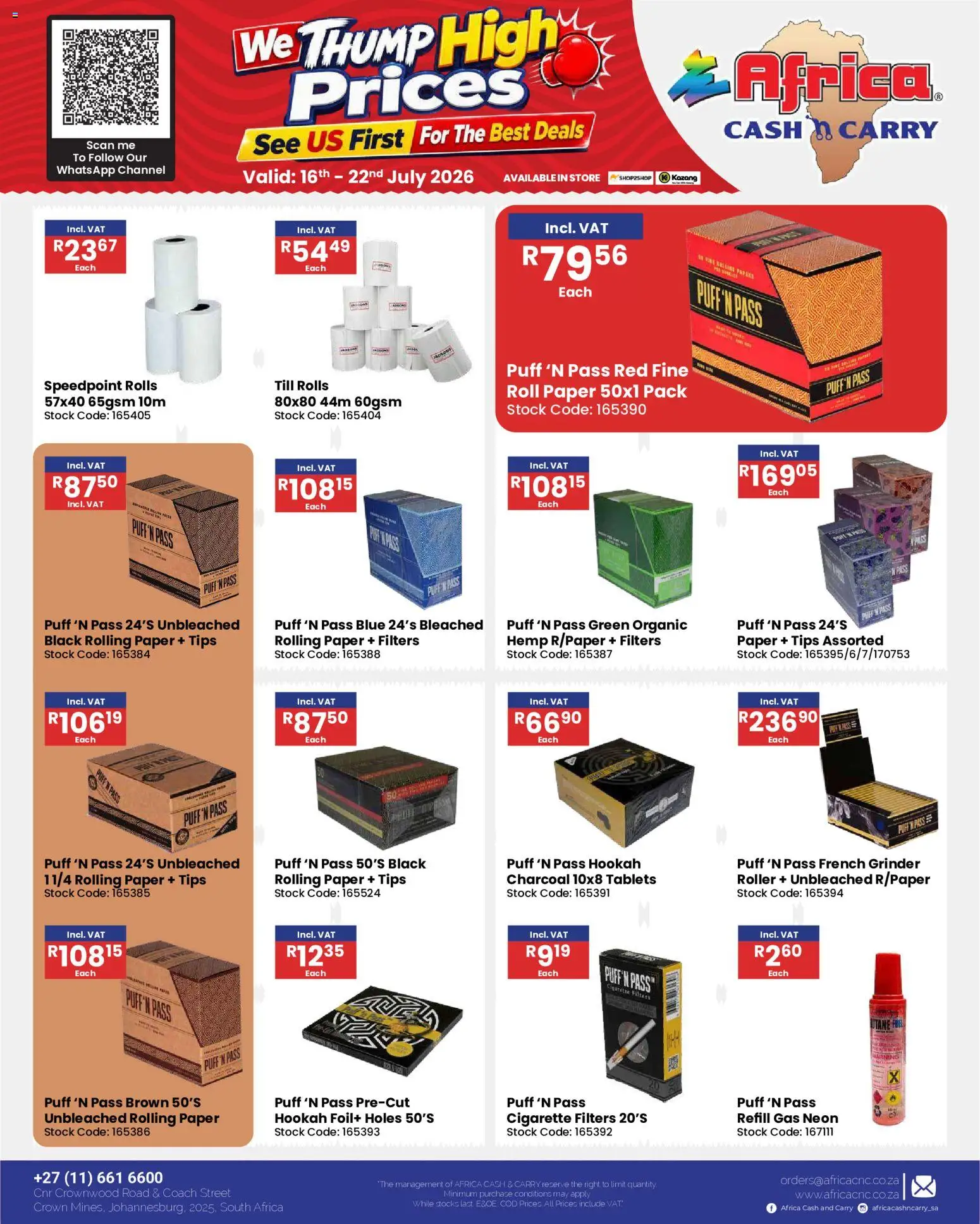 New Africa Cash & Carry catalogue – valid from 16/07/2026 | Page: 75 | Products: Grinder, Stock, Paper