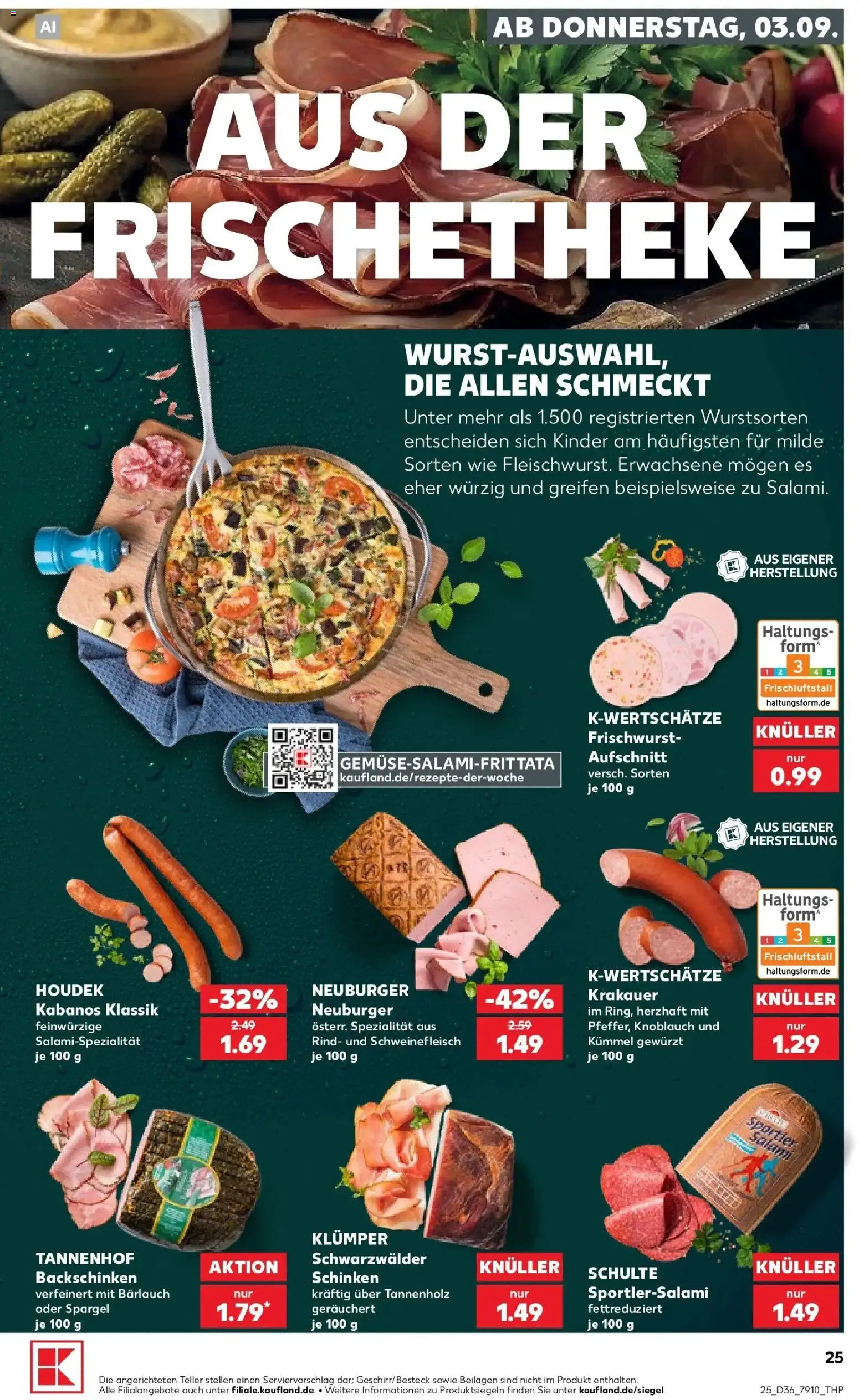 Prospekt Kaufland ab 31.08.2026 » Angebote Online zum Blättern | Seite: 34 | Produkte: Beilagen, Knoblauch, Salami, Schweinefleisch