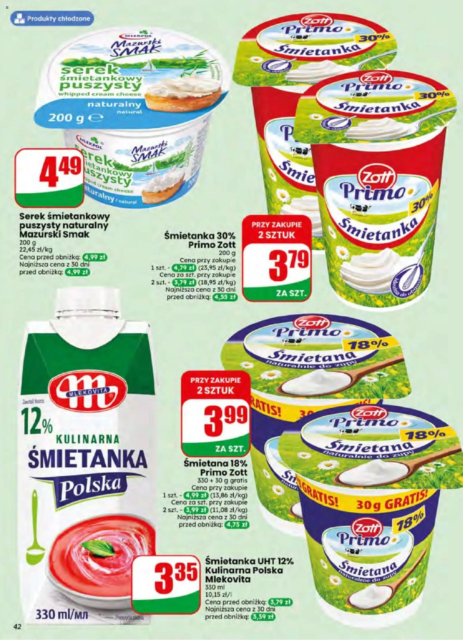 Dino gazetka od 01.07.2026 | Strona: 42 | Produkty: Cream cheese, Serek, Śmietana