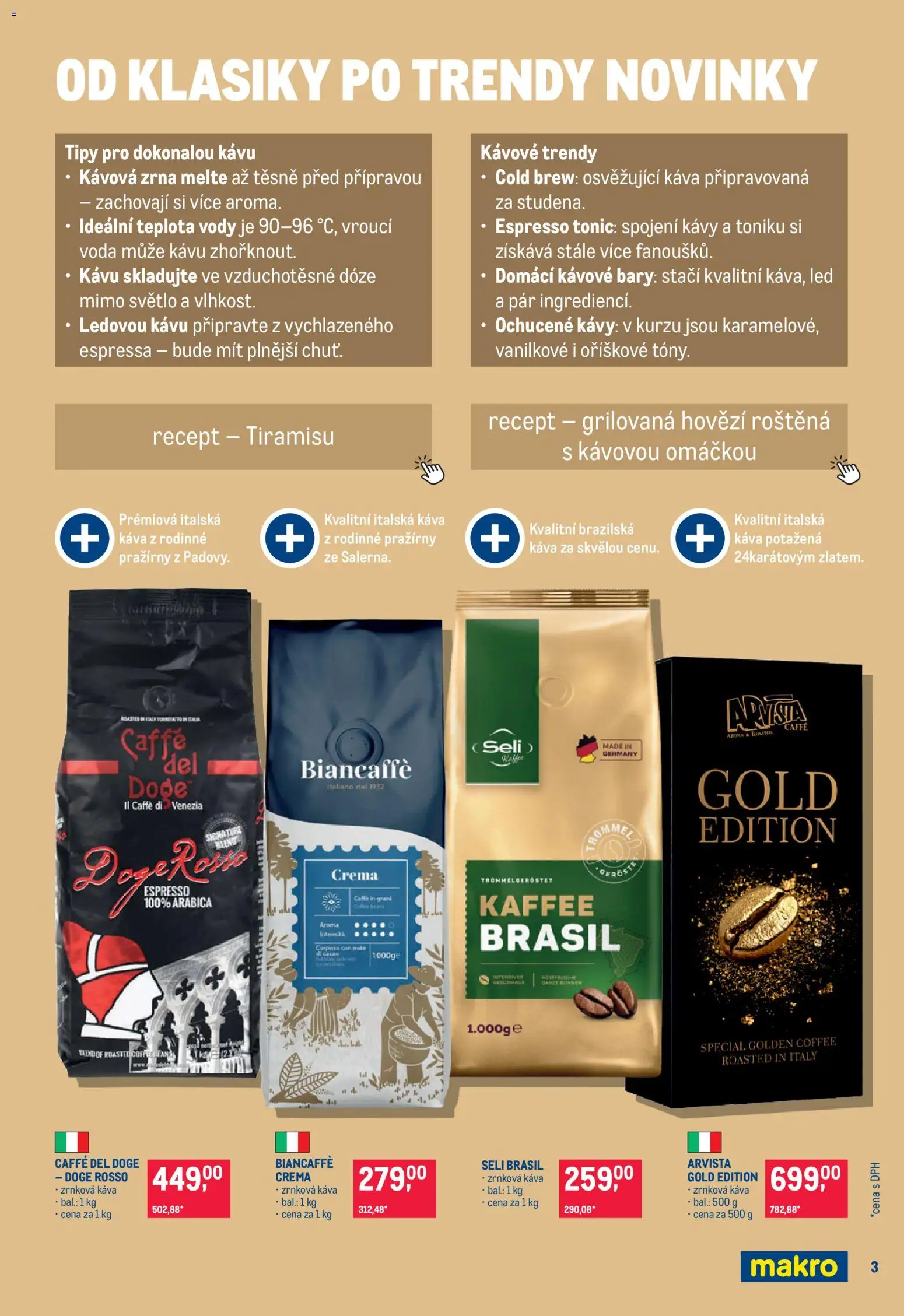 Makro leták - Pro milovníky jídla od 09.09.2026 | Strana: 3 | Produkty: Voda, Roštěná, Cold brew, LED
