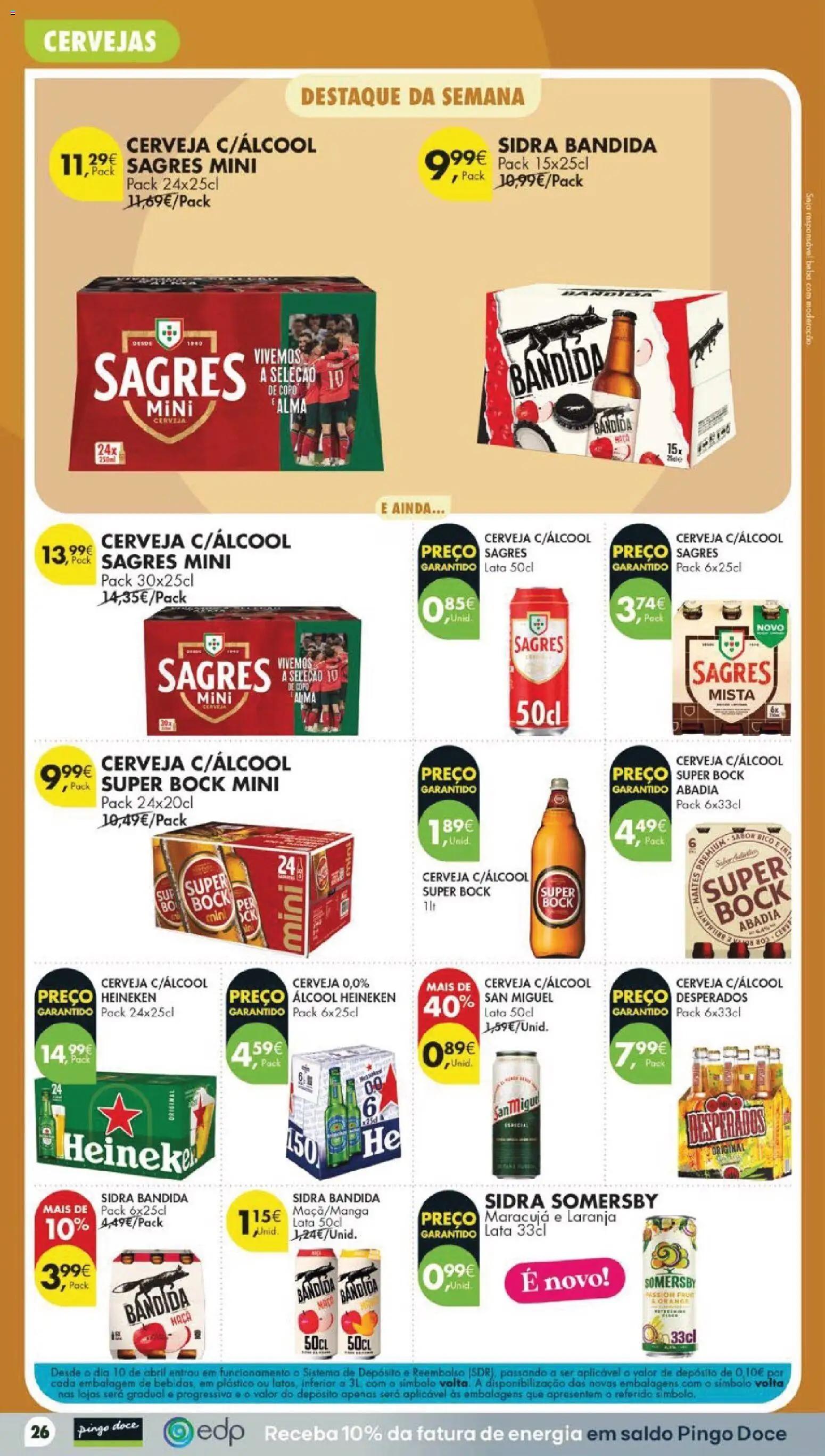 Pingo Doce folheto │ válido de 11/08/2026 | Página: 30 | Produtos: Sidra, Desperados, Cerveja, Álcool