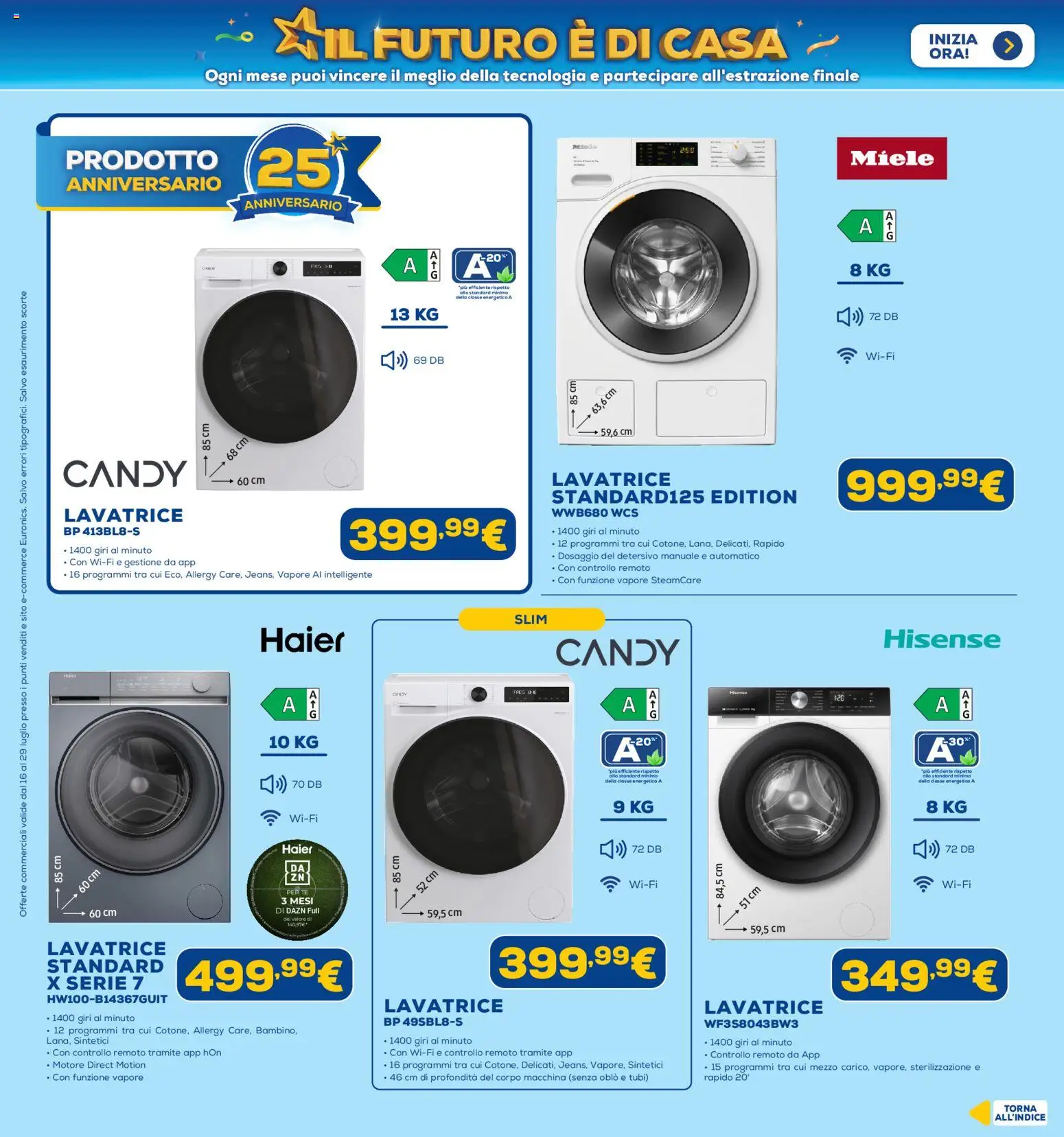 Volantino Euronics del 16/07/2026 | Pagina: 9 | Prodotti: Lavatrice, Miele