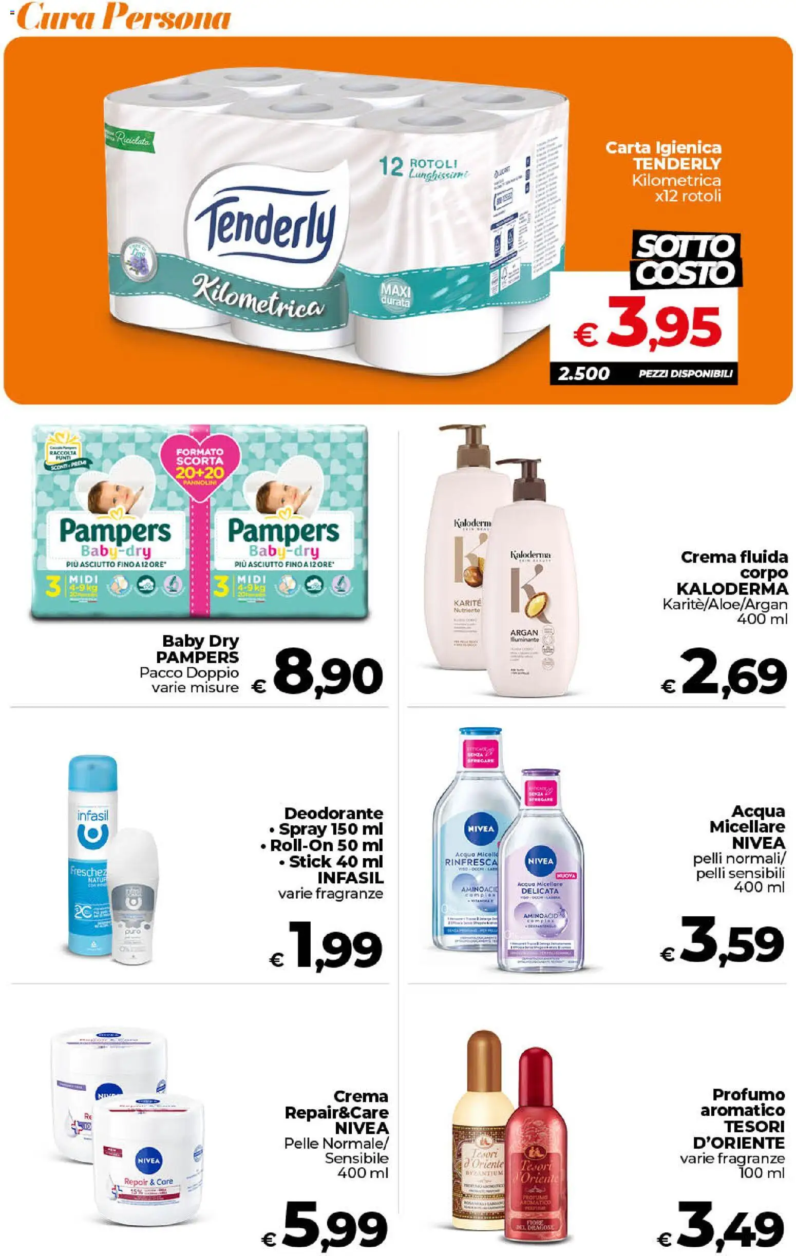 Volantino Ipercoop del 01/09/2026 | Pagina: 45 | Prodotti: Acqua micellare, Carta igienica, Pampers, Profumo