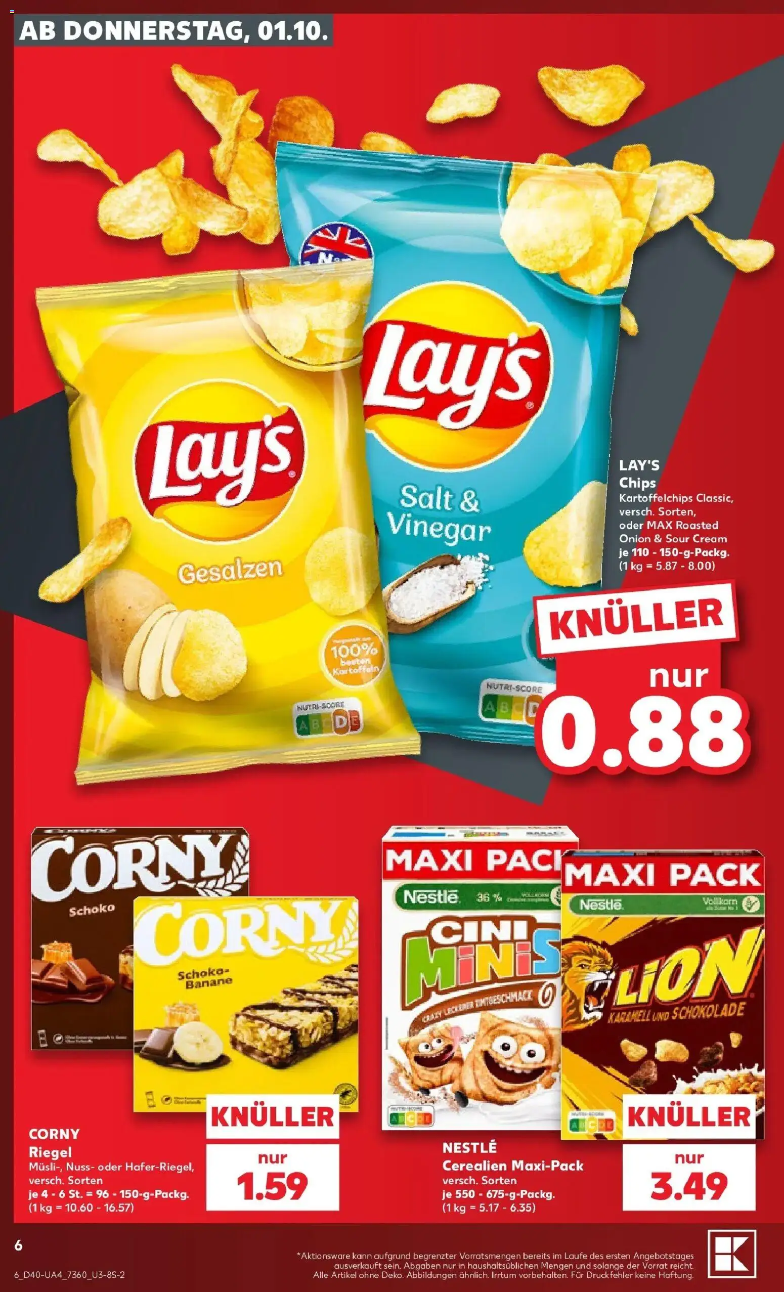 Prospekt Kaufland ab 28.09.2026 » Angebote Online zum Blättern | Seite: 16 | Produkte: Schokolade, Kartoffeln, Chips, Cini Minis
