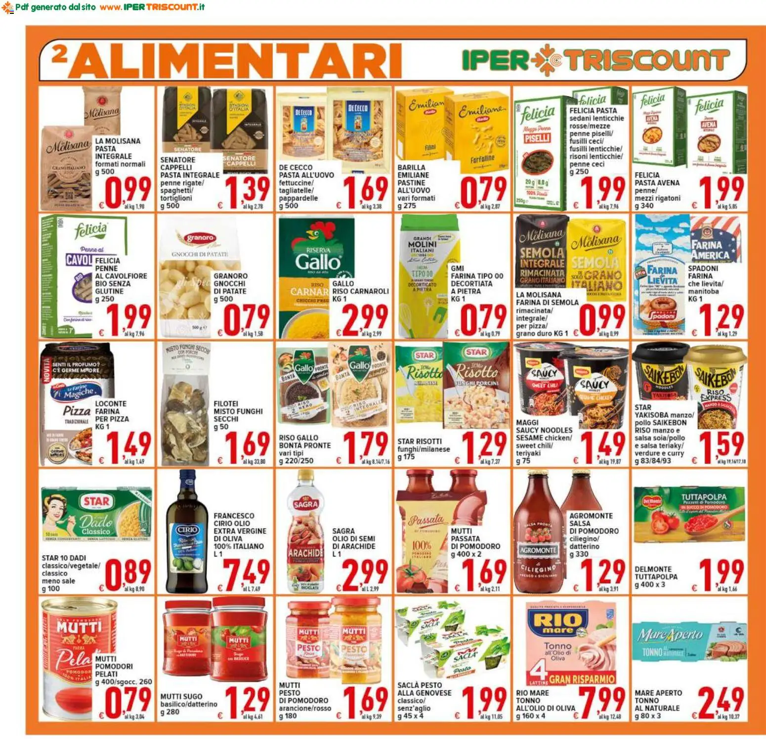 Volantino Ipertriscount del 06.03.2026 | Pagina: 2 | Prodotti: Patate, Sale, Pomodori, Penne