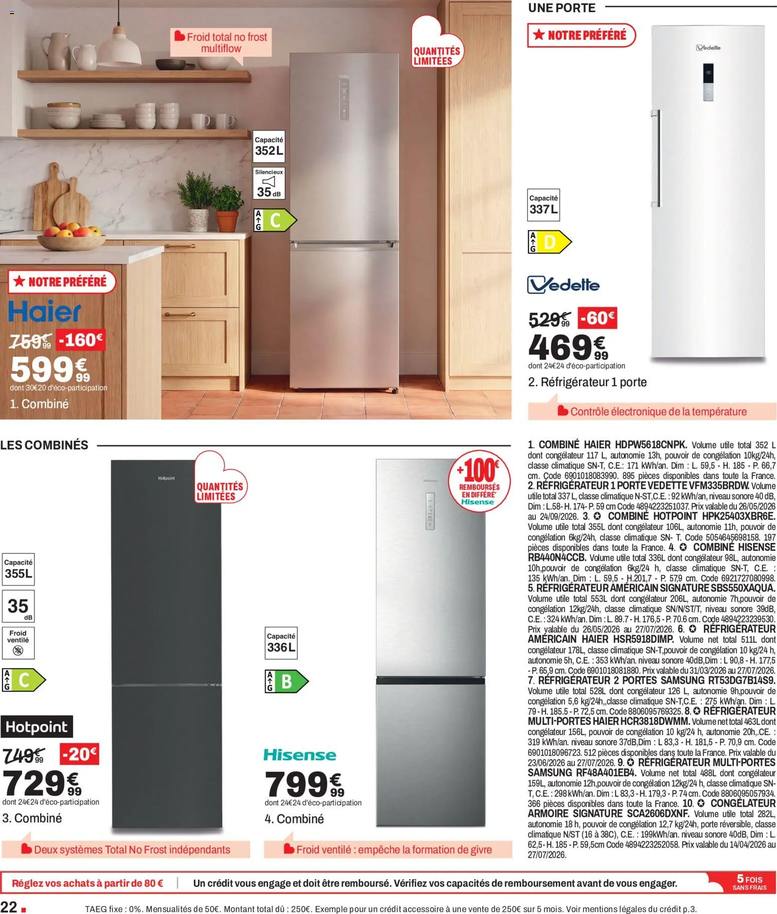 {H1} | Page: 22 | Produits: Congélateur, Porte, Armoire, Portes