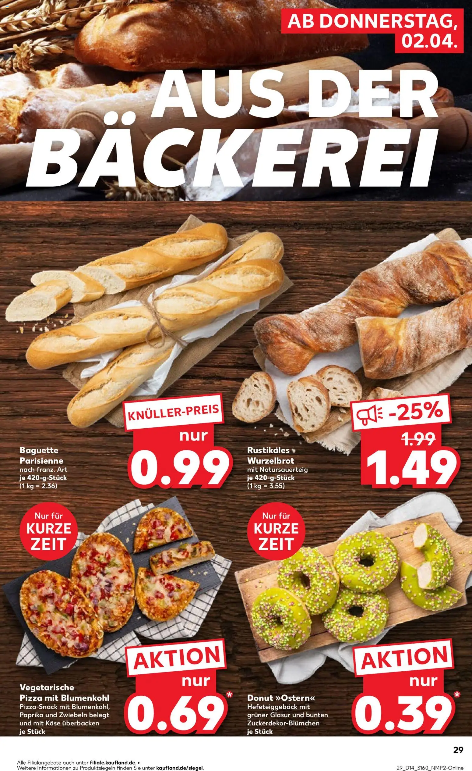 Kaufland Prospekt Rostock	 – gültig ab 02.04.2026 | Seite: 27 | Produkte: Bäckerei, Käse, Baguette, Zwiebeln