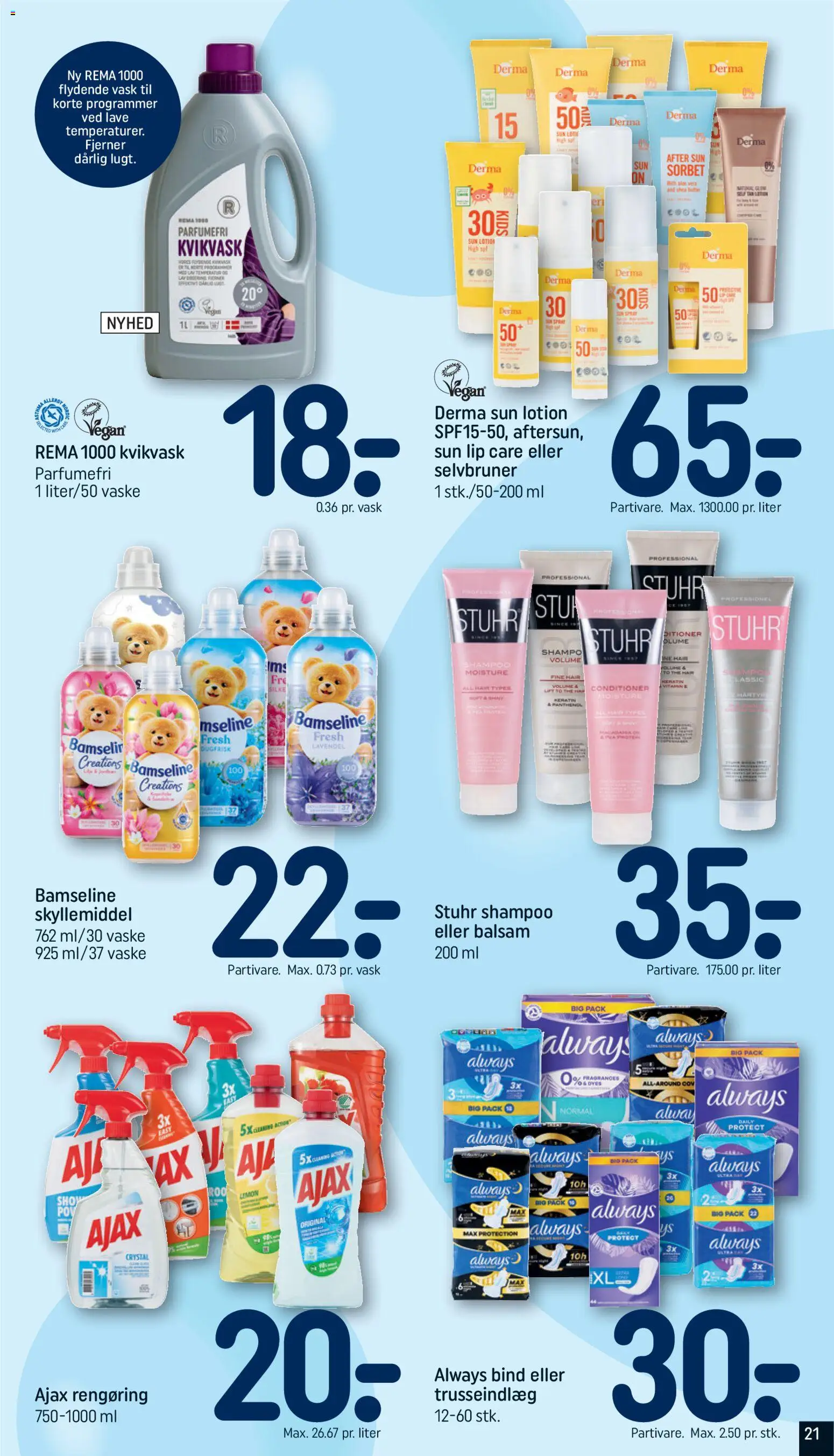 Rema 1000 tilbudsavis – gyldig fra 21.06.2026 | Side: 25 | Produkter: Shampoo, Balsam, Skyllemiddel