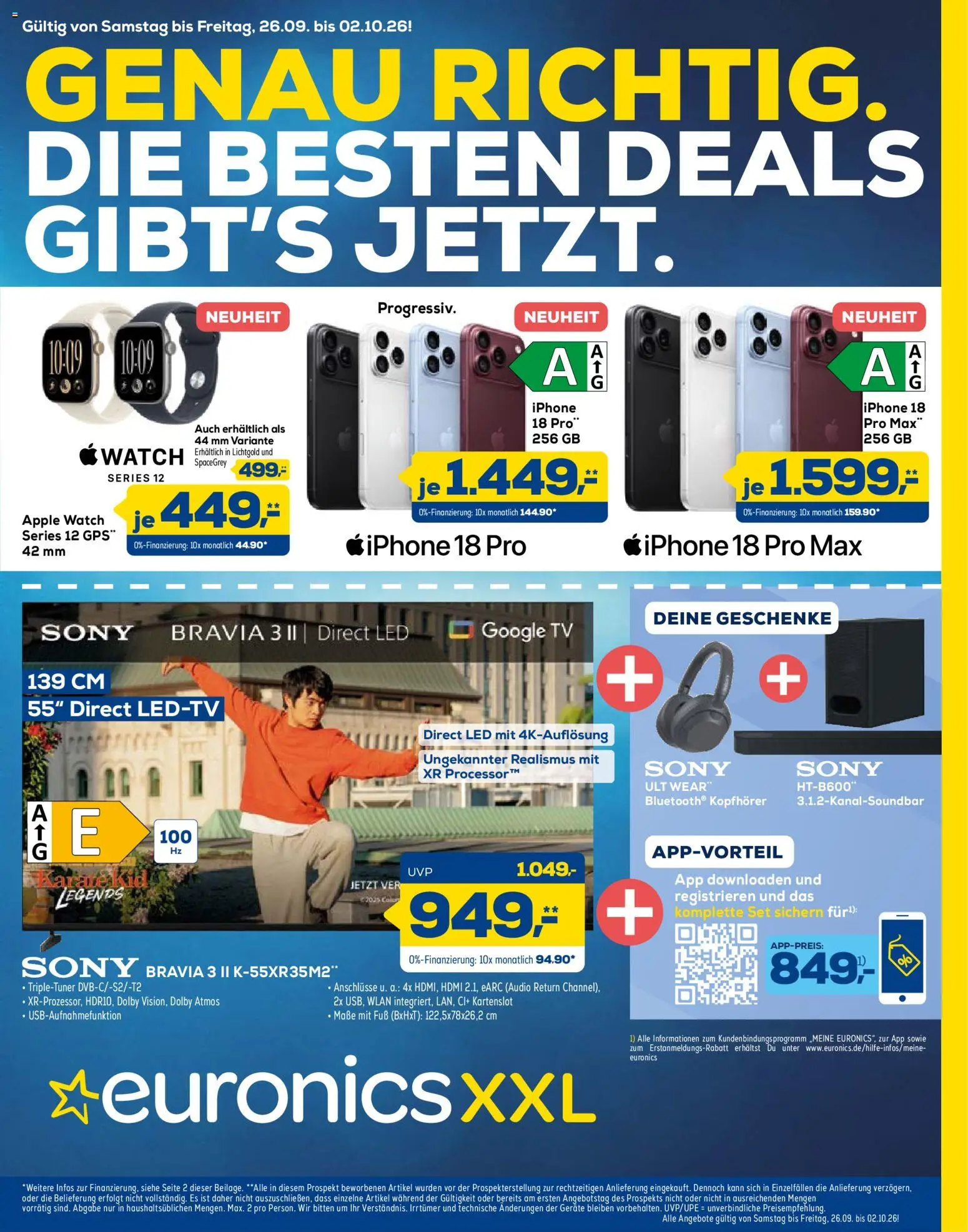 Euronics Samstag, 26. September Aktionspreise