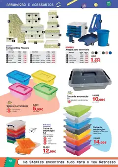 Pré-visualização Staples Regresso às Aulas 2026 válido de 17/08/2026 | Página: 58 | Produtos: Porta, Caixa de arrumação, Caixa