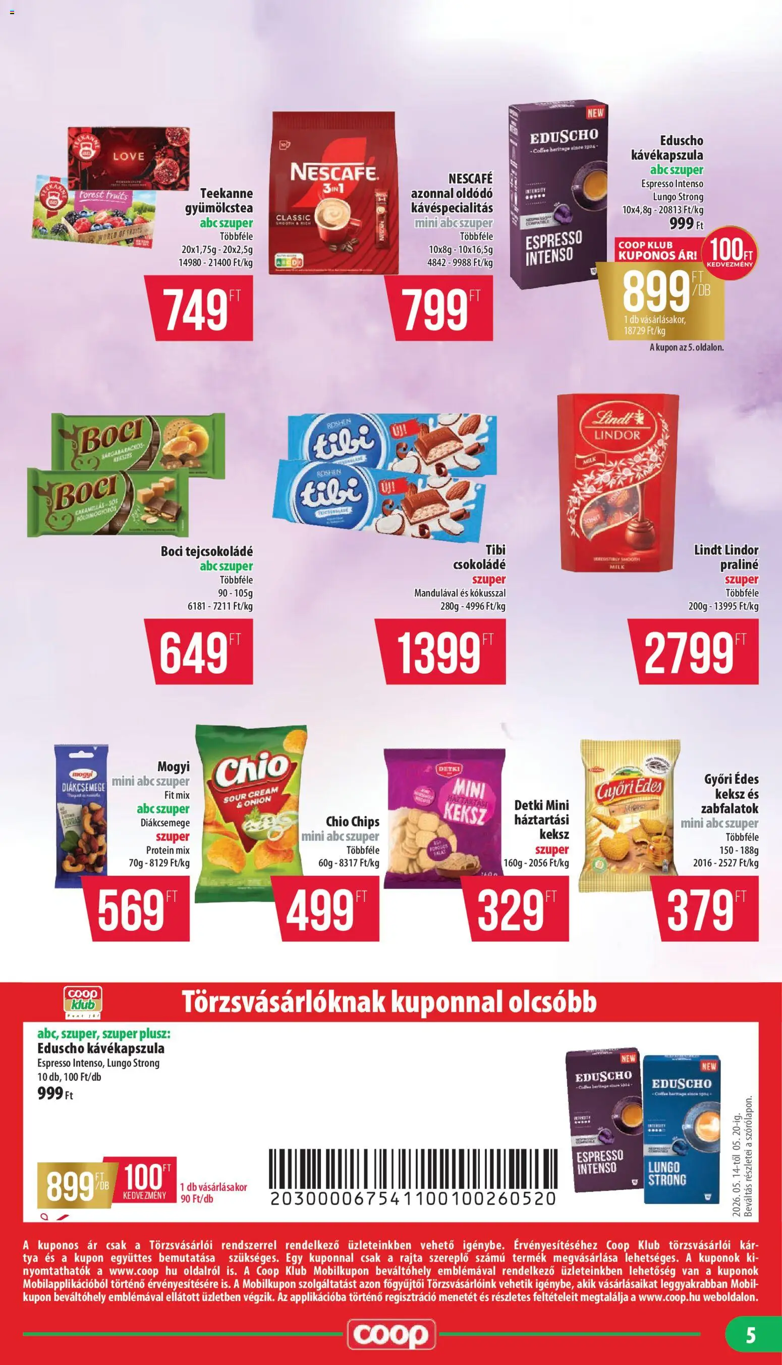 COOP akciós ujság - amely érvényes a következő dátumtól: 14.05.2026 | Oldal: 5