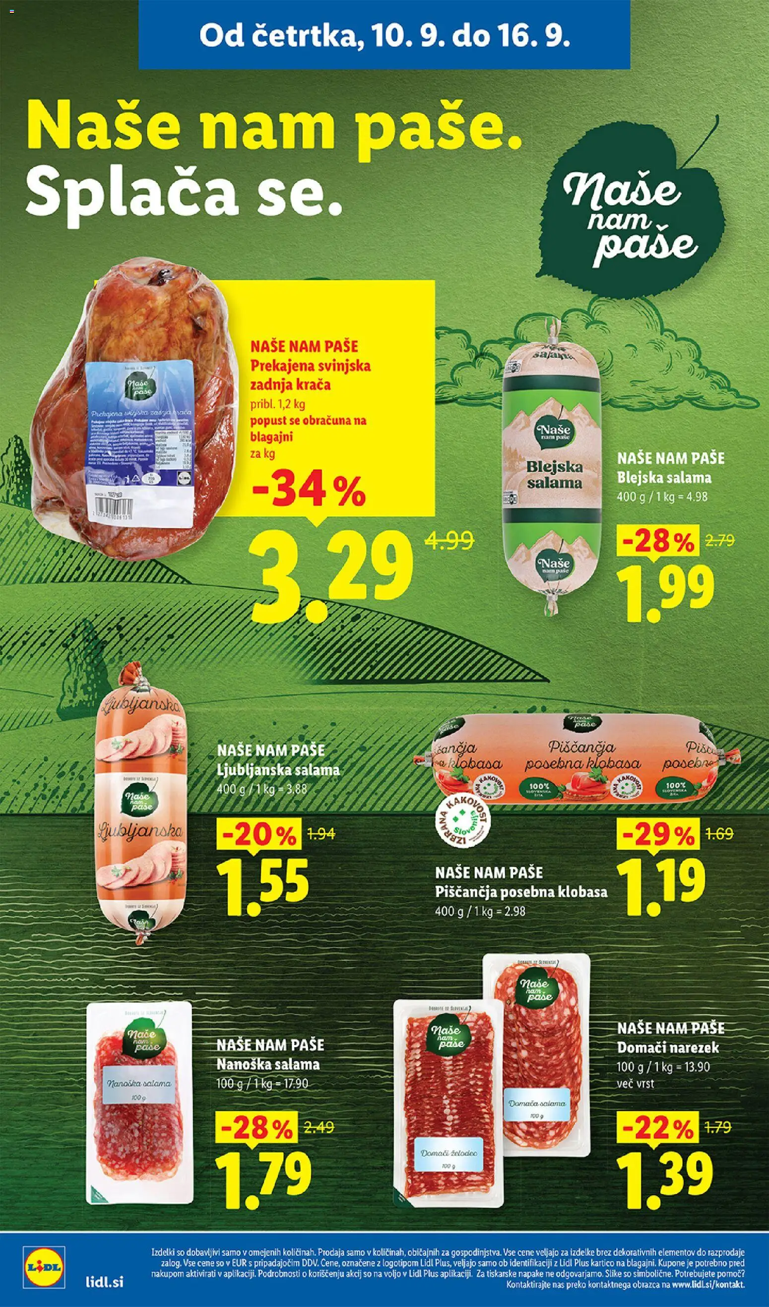 Novi Lidl katalog ponudbe – veljaven od 10.09.2026 | Stran: 6 | Izdelki: Narezek, Salama